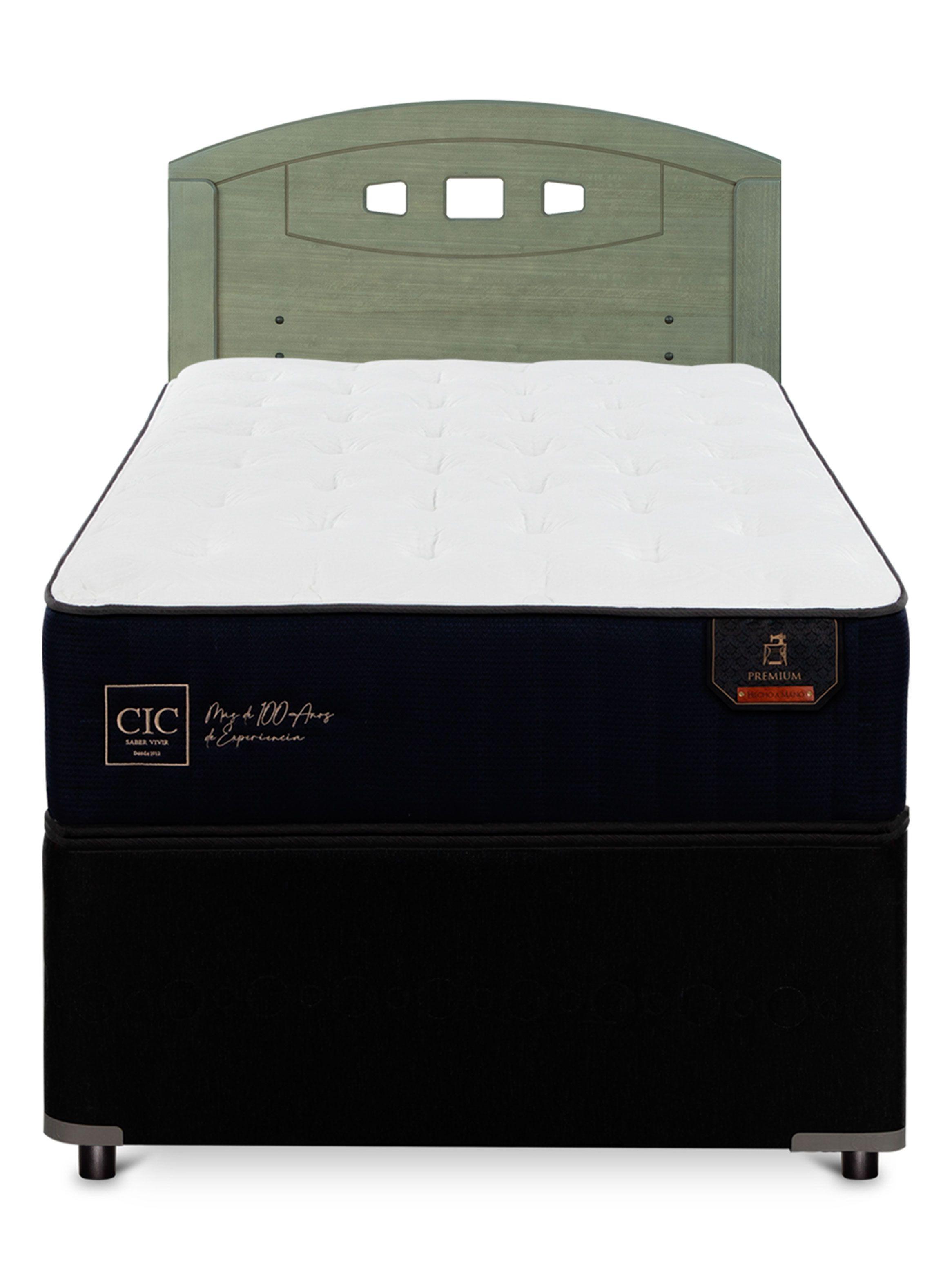 Diván Premium Black 1.5 Plazas Respaldo Gales Olivo-2