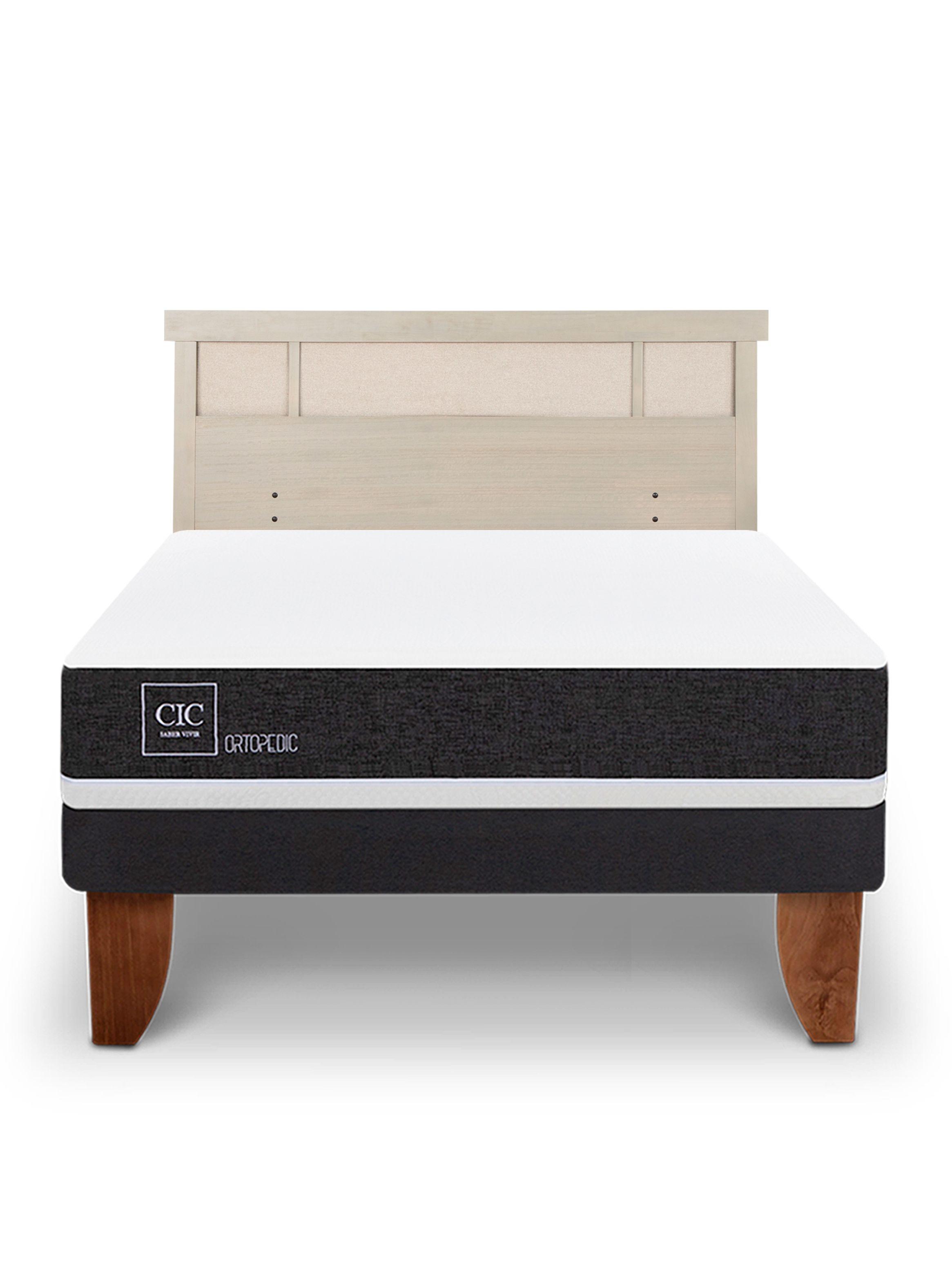 Cama Europea Ortopedic 2 Plazas + Respaldo Dublín Alpino-2