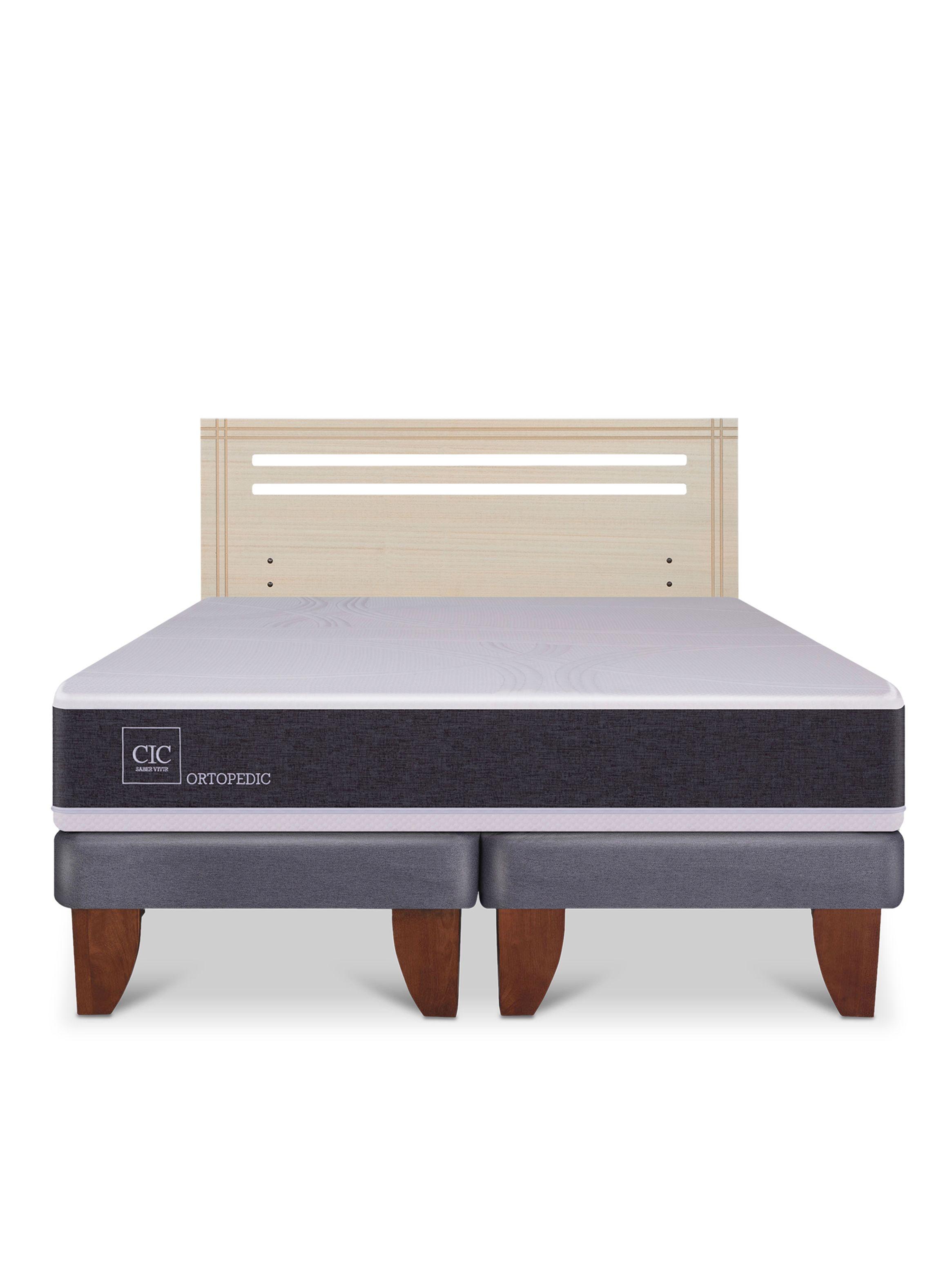 Cama Europea Ortopedic King + Respaldo Dublín Alpino-2