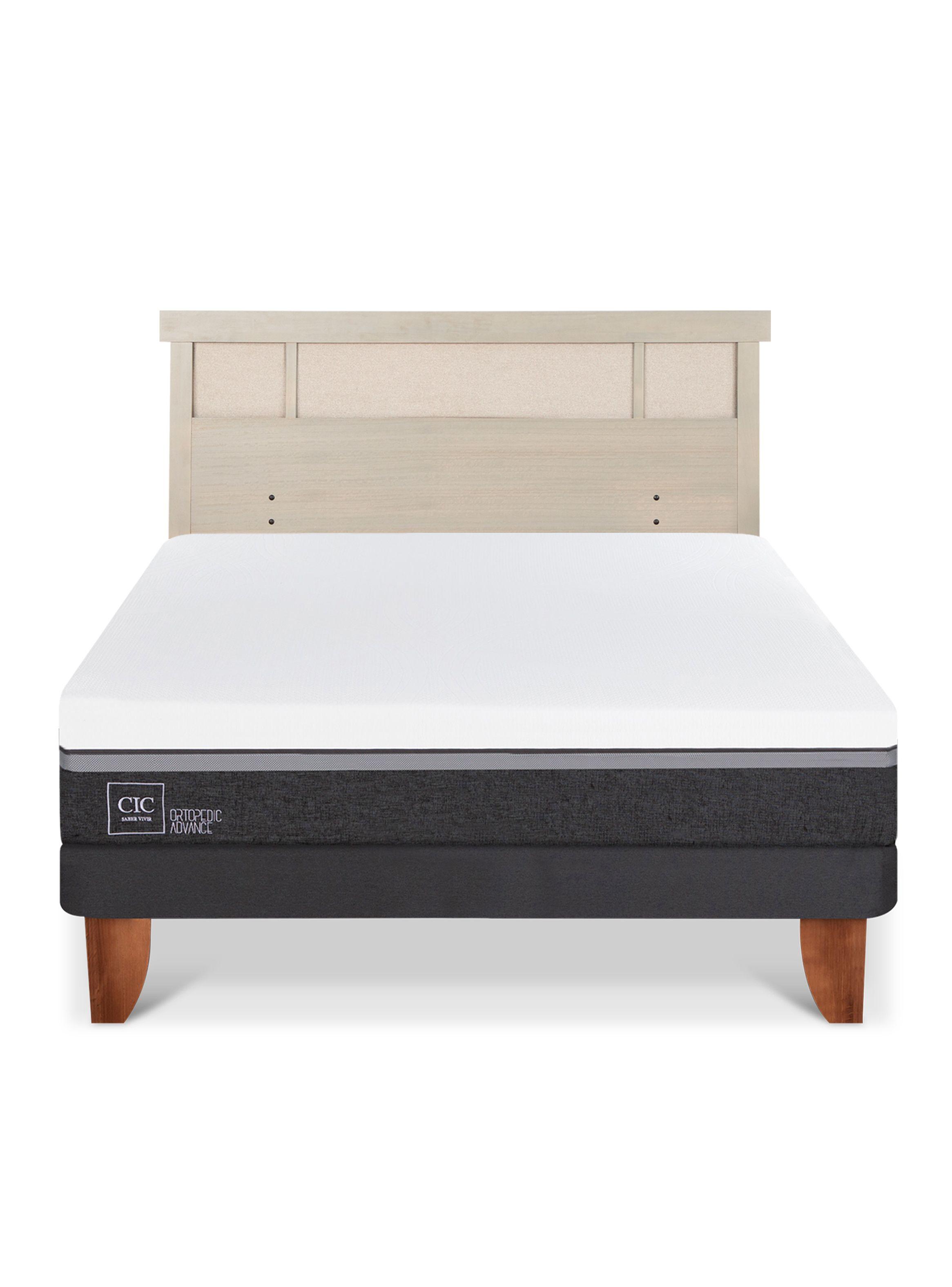 Cama Europea Ortopedic Advance 2 Plazas + Respaldo Dublín Alpino-2