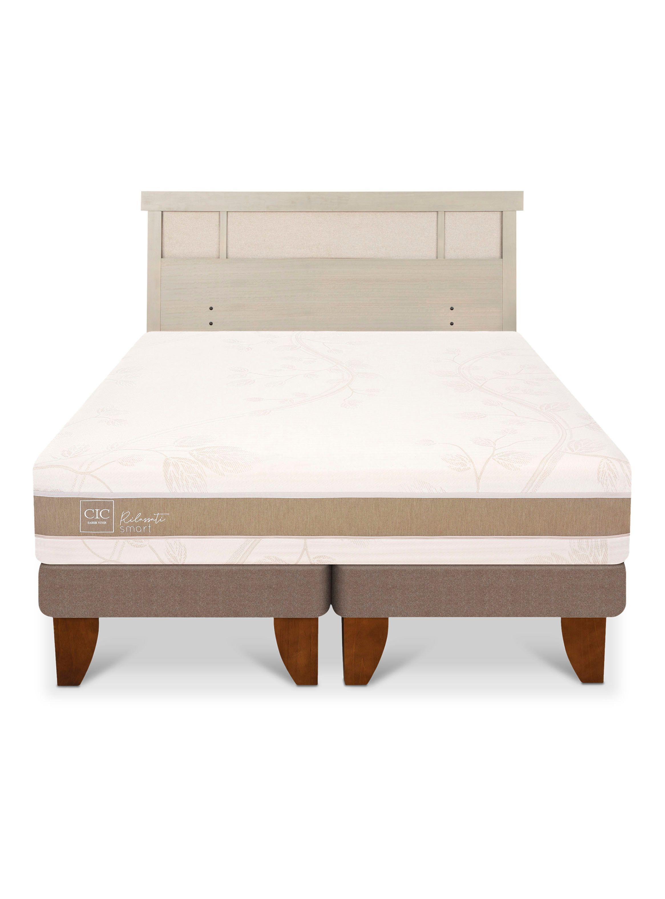Cama Europea Rilassati Infinity 2 Plazas Base Dividida + Respaldo Dublin Alpino-2