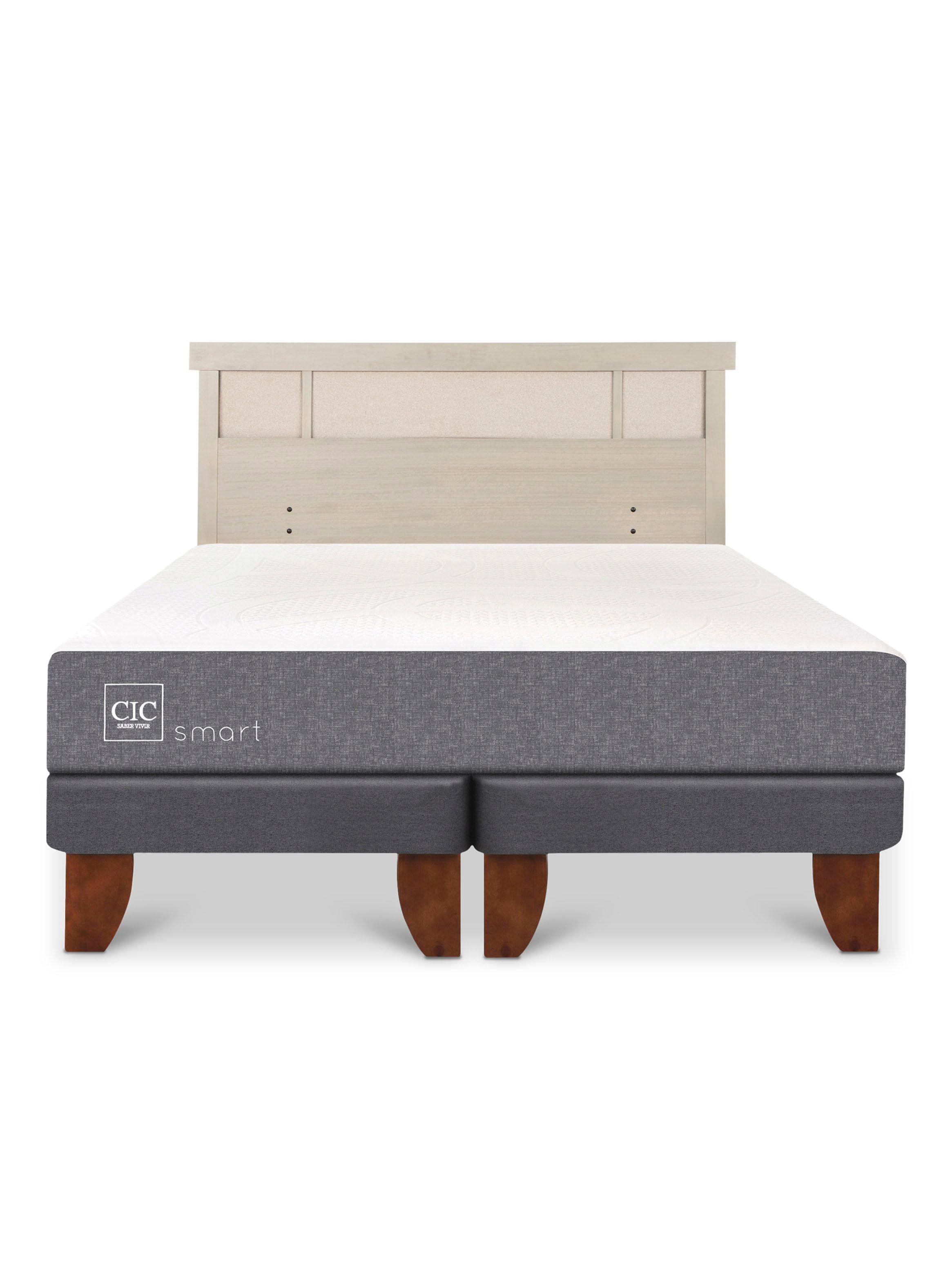 Cama Europea Smart King + Respaldo Dublín Alpino-2