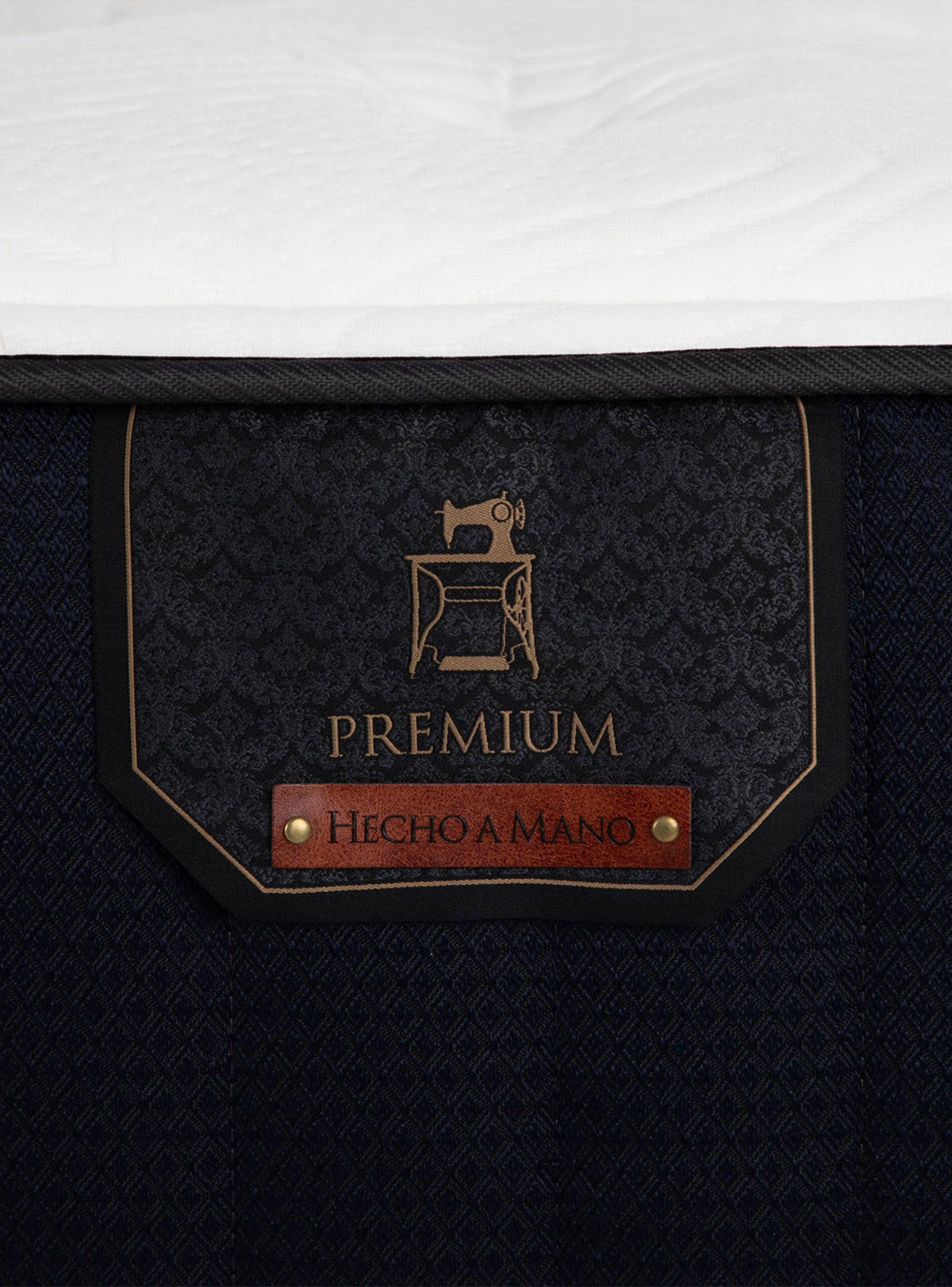 Cama Europea Premium 1.5 Plazas + Respaldo Torino Negro-6