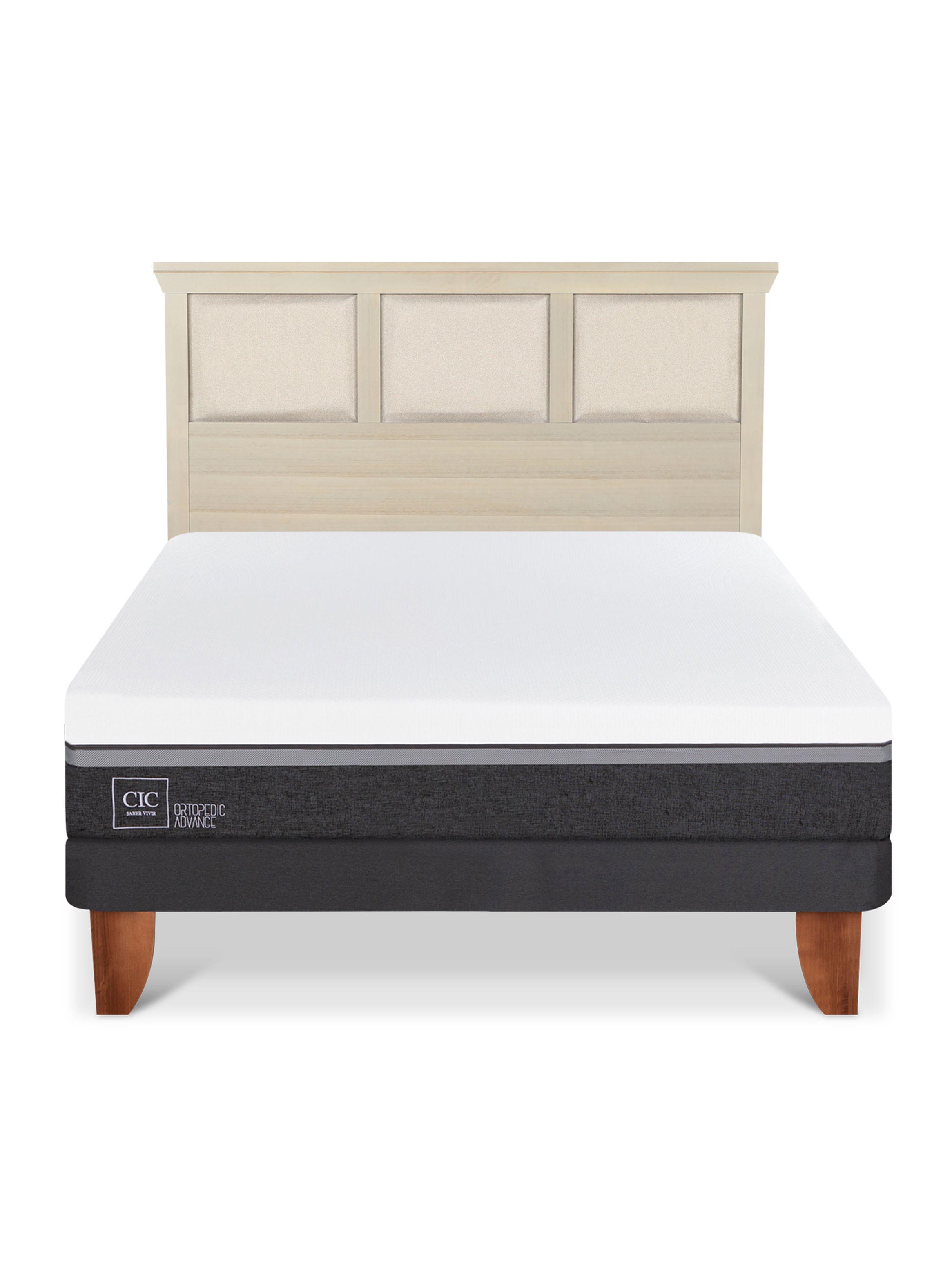 Cama Europea Ortopedic Advance 2 Plazas + Respaldo Torino Alpino-2