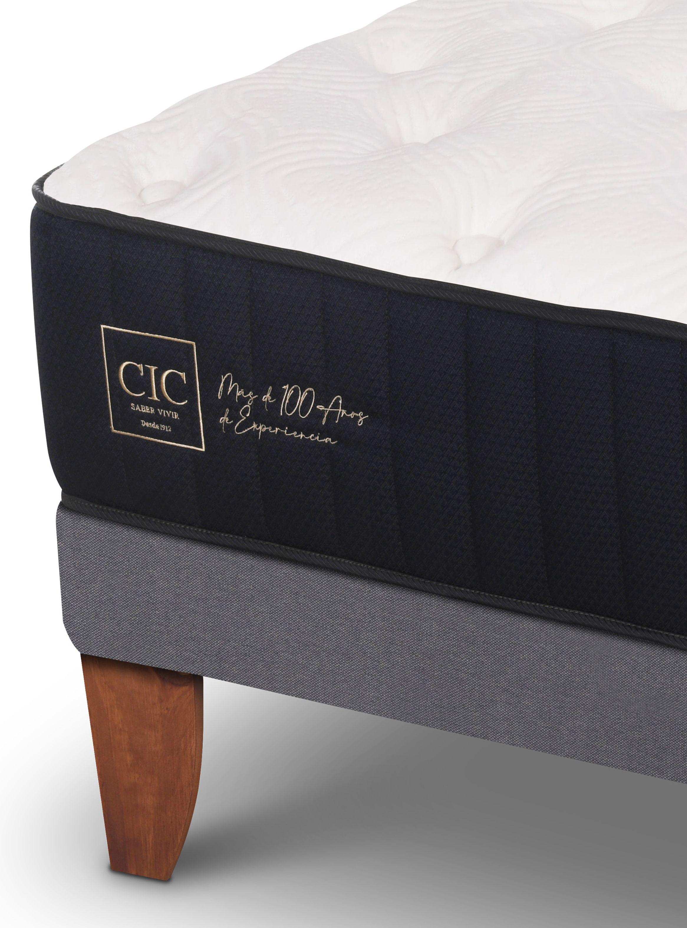 Cama Europea Premium 1.5 Plazas + Respaldo Torino Alpino-3