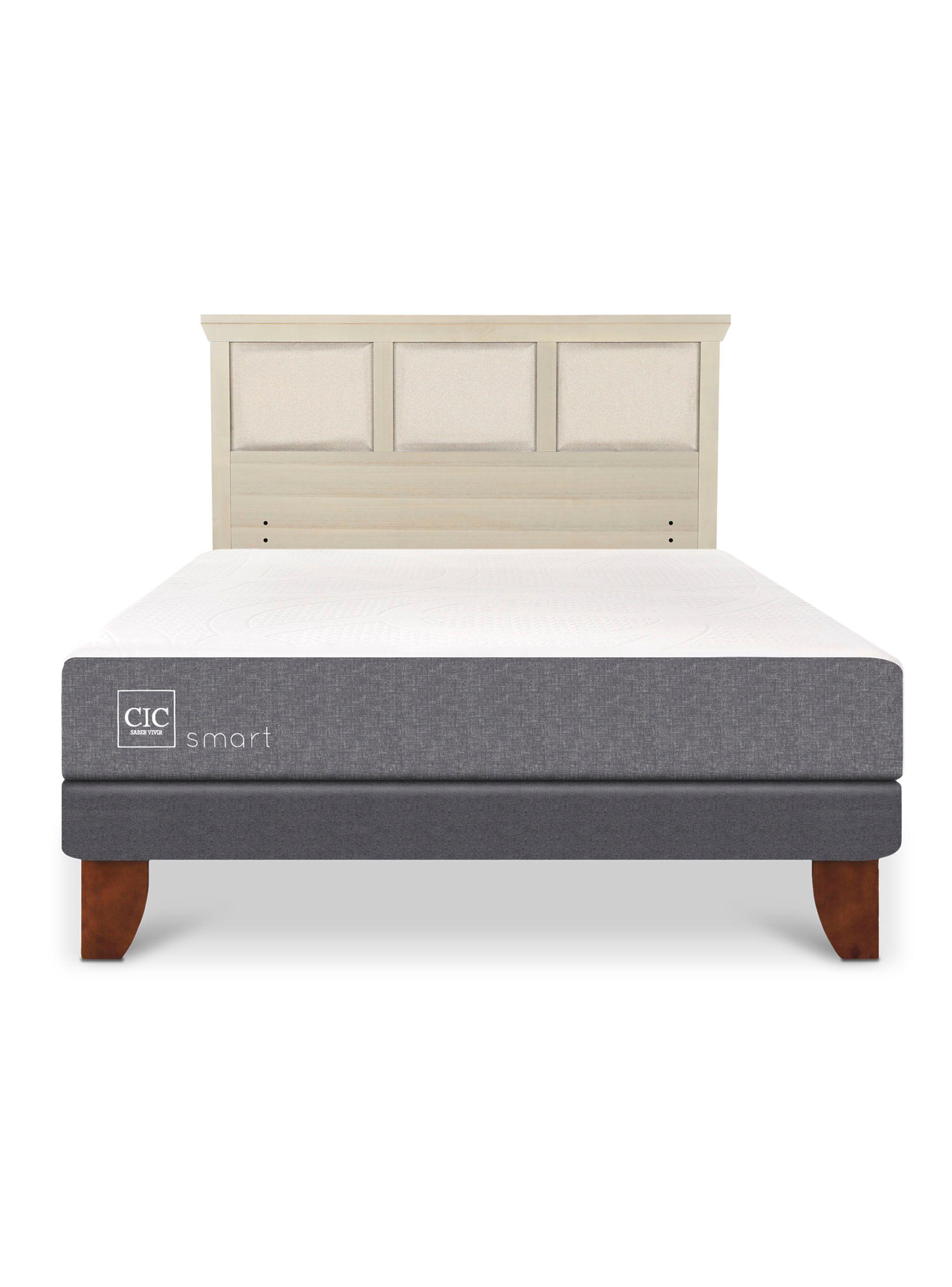 Cama Europea Smart 2 Plazas + Respaldo Torino Alpino-2