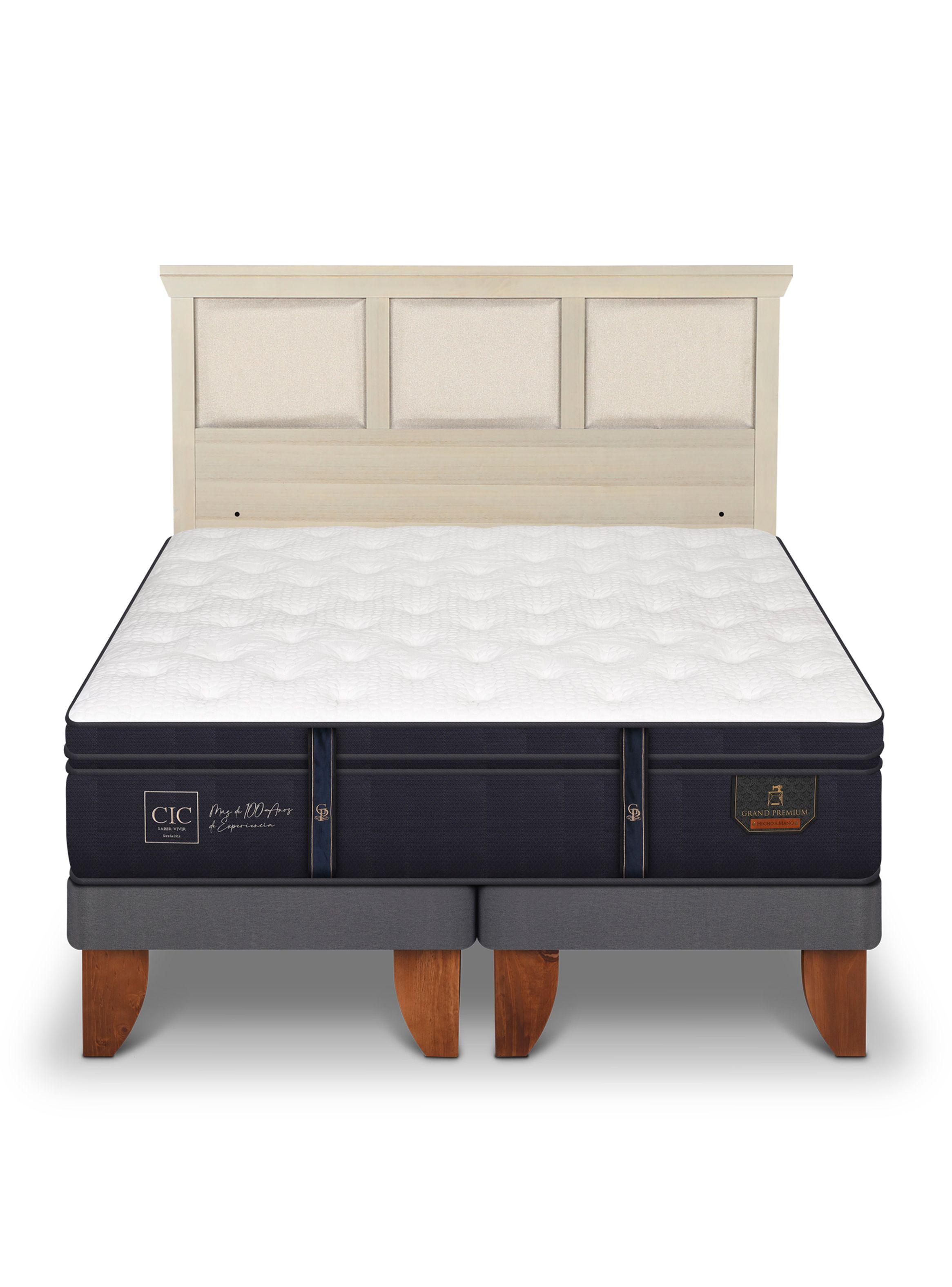 Cama Europea Grand Premium King + Respaldo Torino Alpino-2