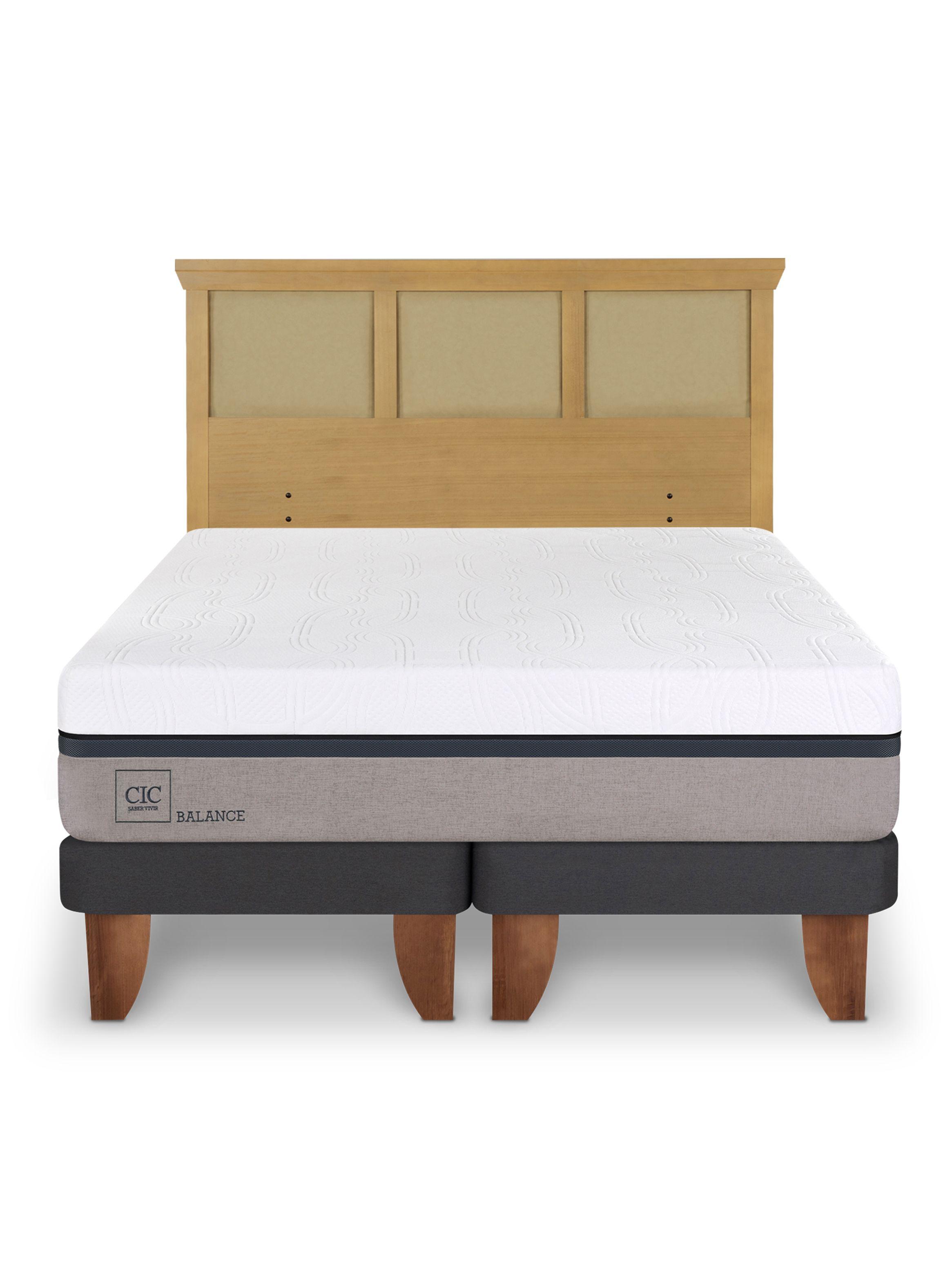 Cama Europea Balance King + Respaldo Torino Mostaza-2