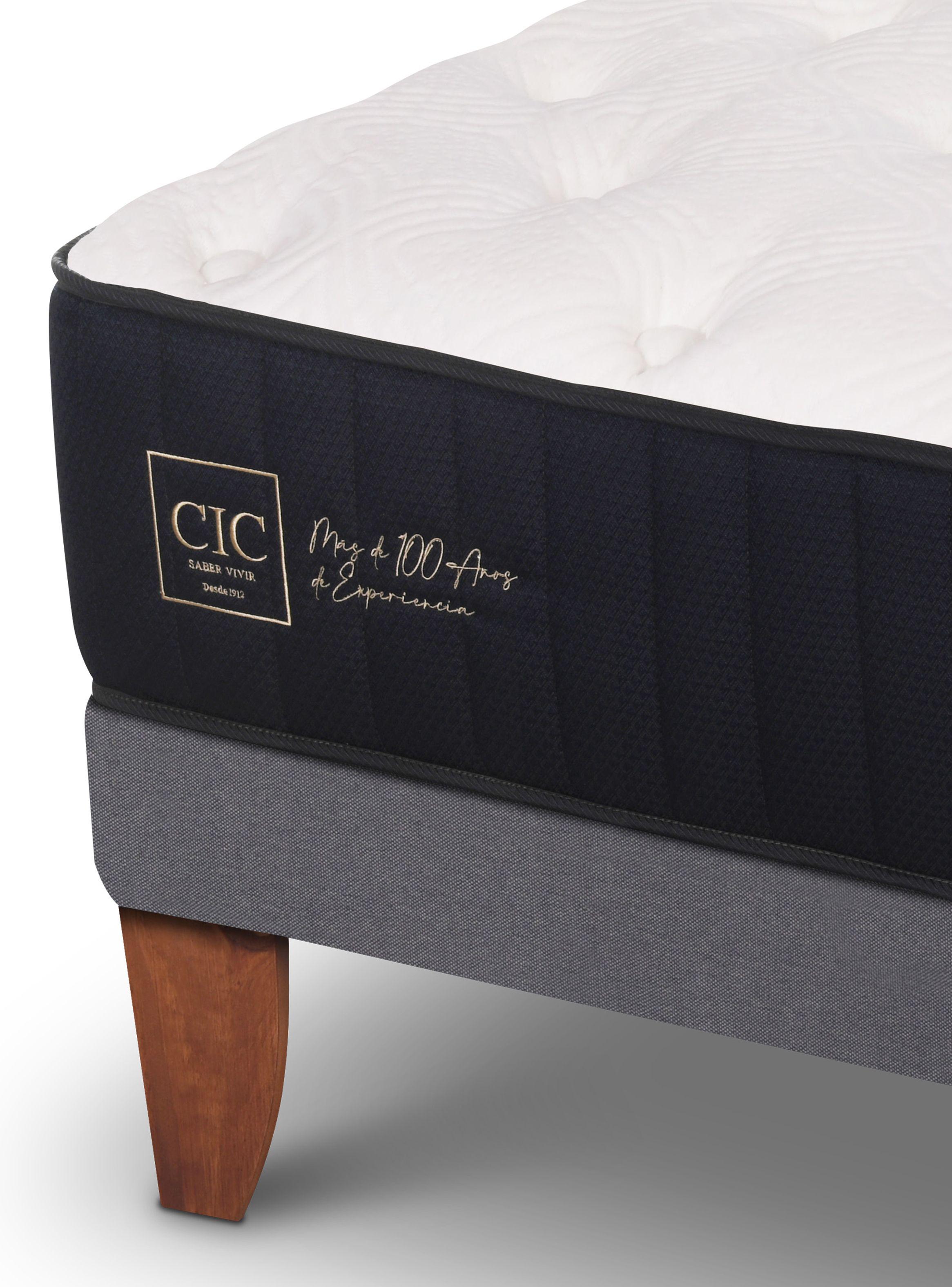 Cama Europea Premium 1.5 Plazas + Respaldo Torino Mostaza-5