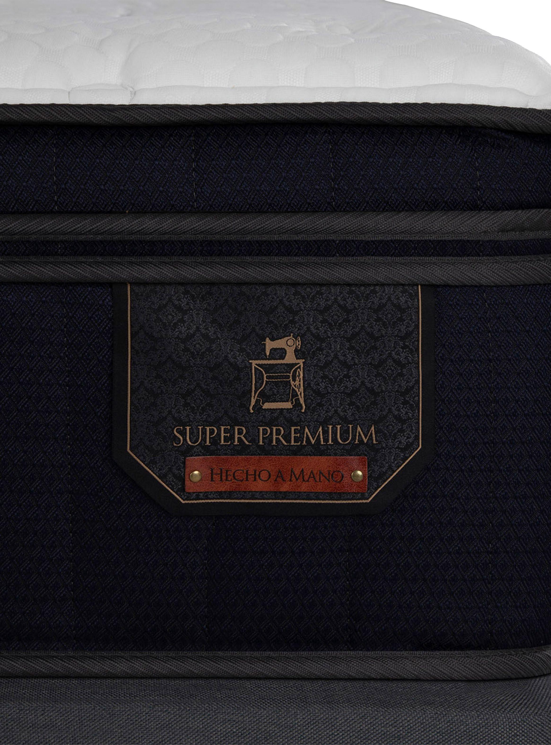 Cama Europea Súper Premium 2 Plazas Base Dividida + Respaldo Torino Olivo-5