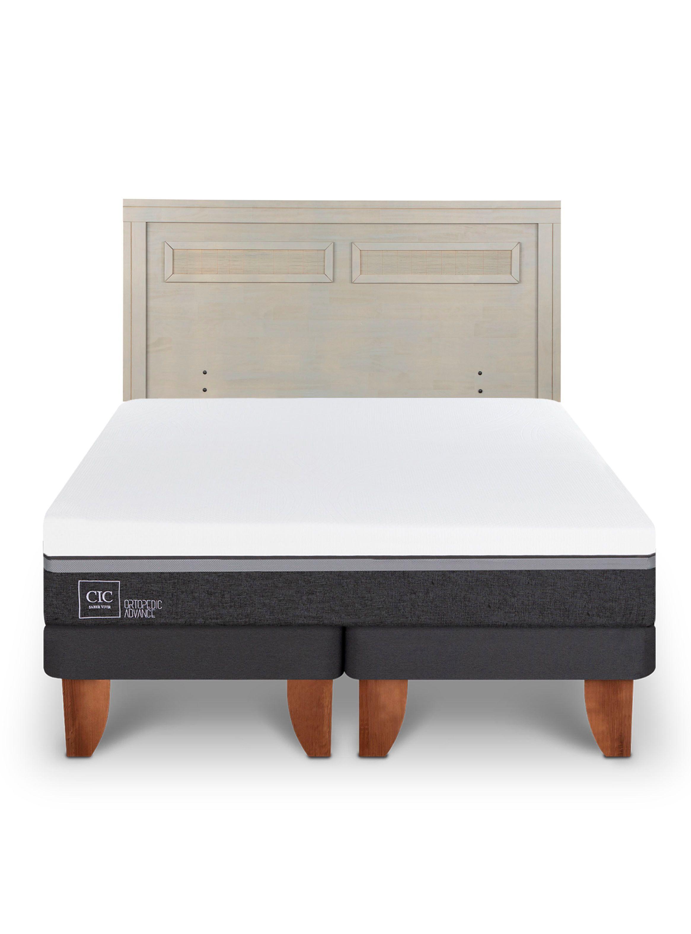 Cama Europea Ortopedic Advance 2 Plazas Base Dividida + Respaldo Milán Alpino-2