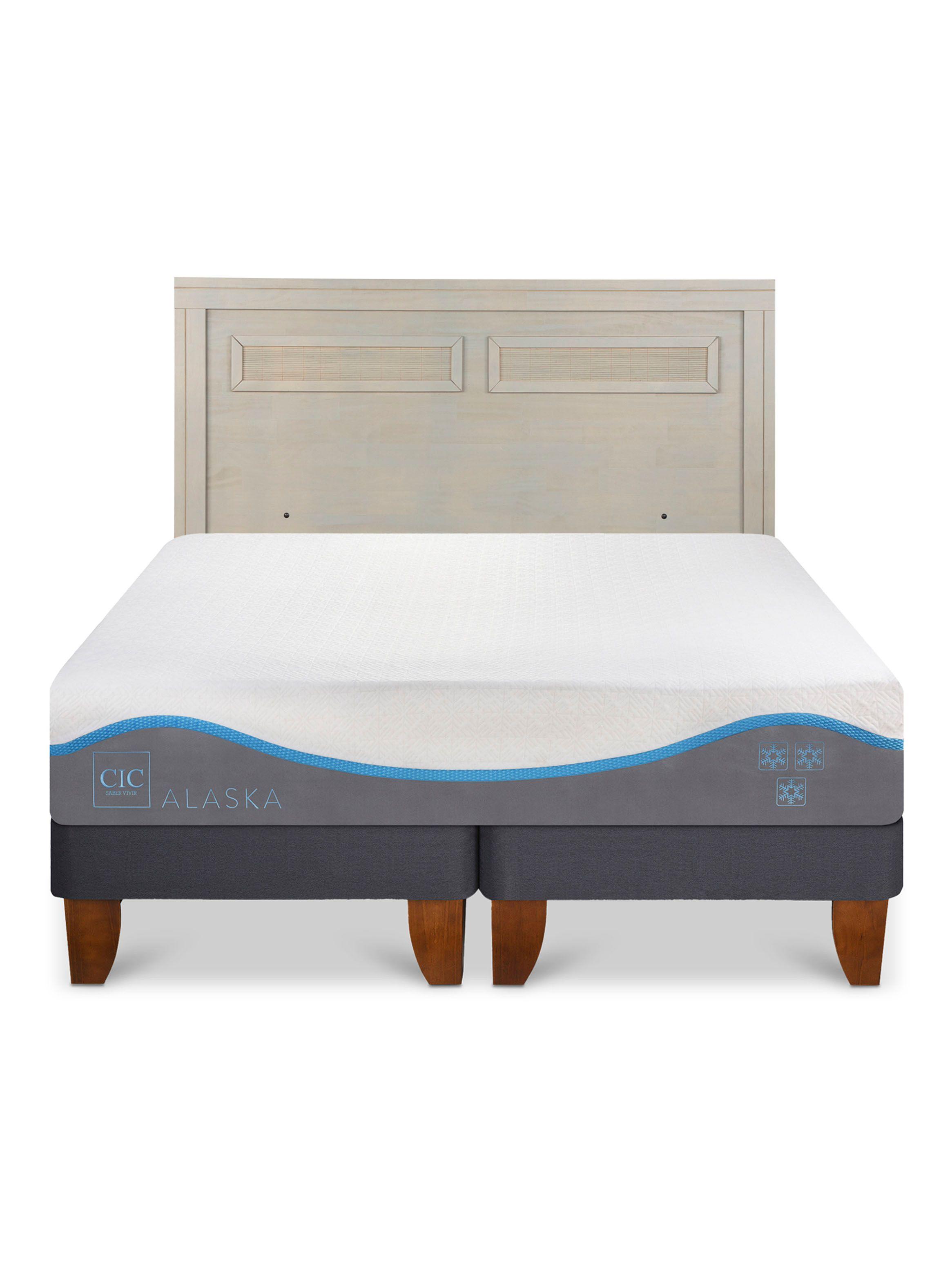 Cama Europea Alaska King + Respaldo Milan Alpino-2