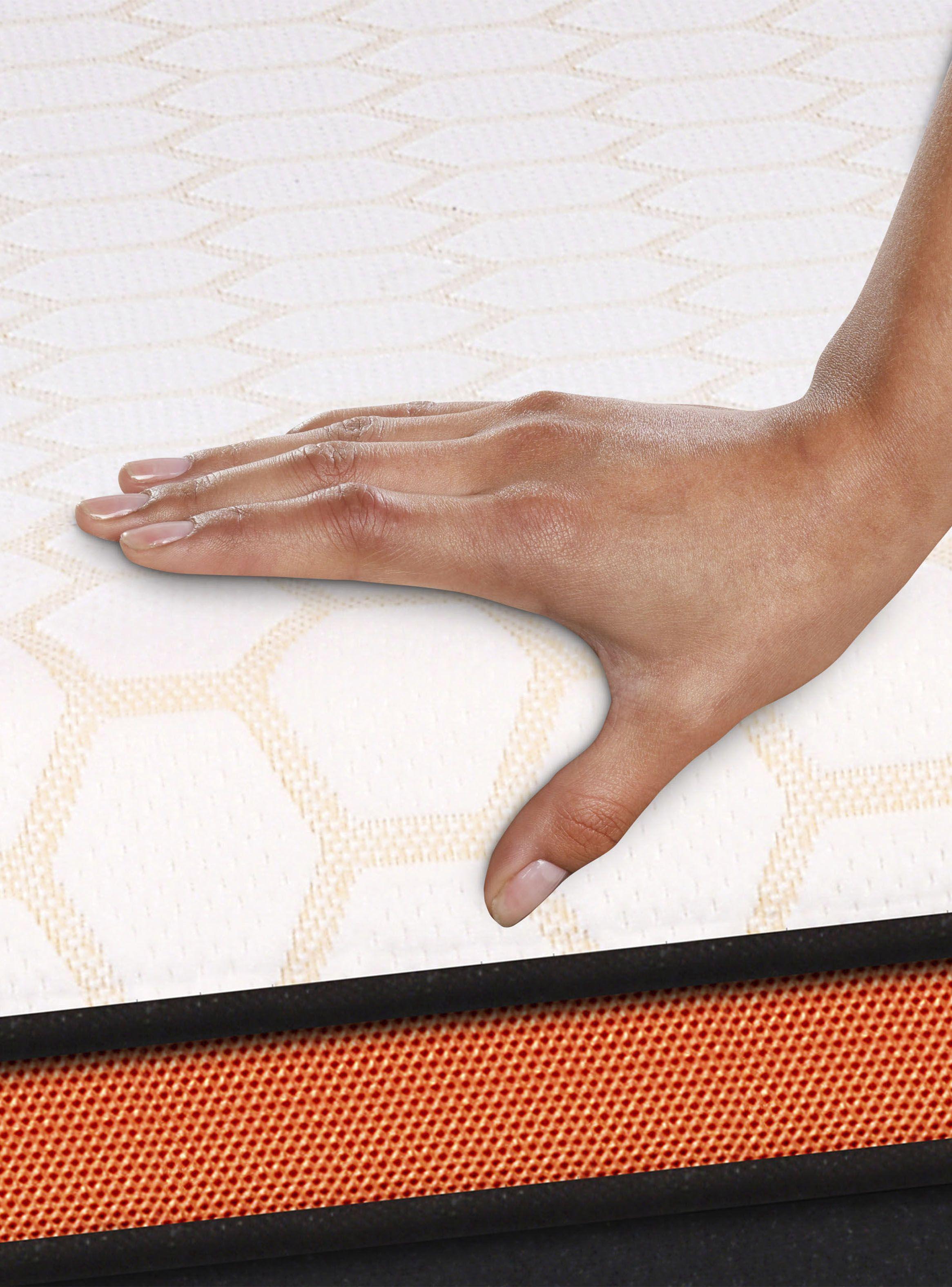 Cama Europea Bee Comfort 2 Plazas Base Dividida + Respaldo Milán Mostaza-5