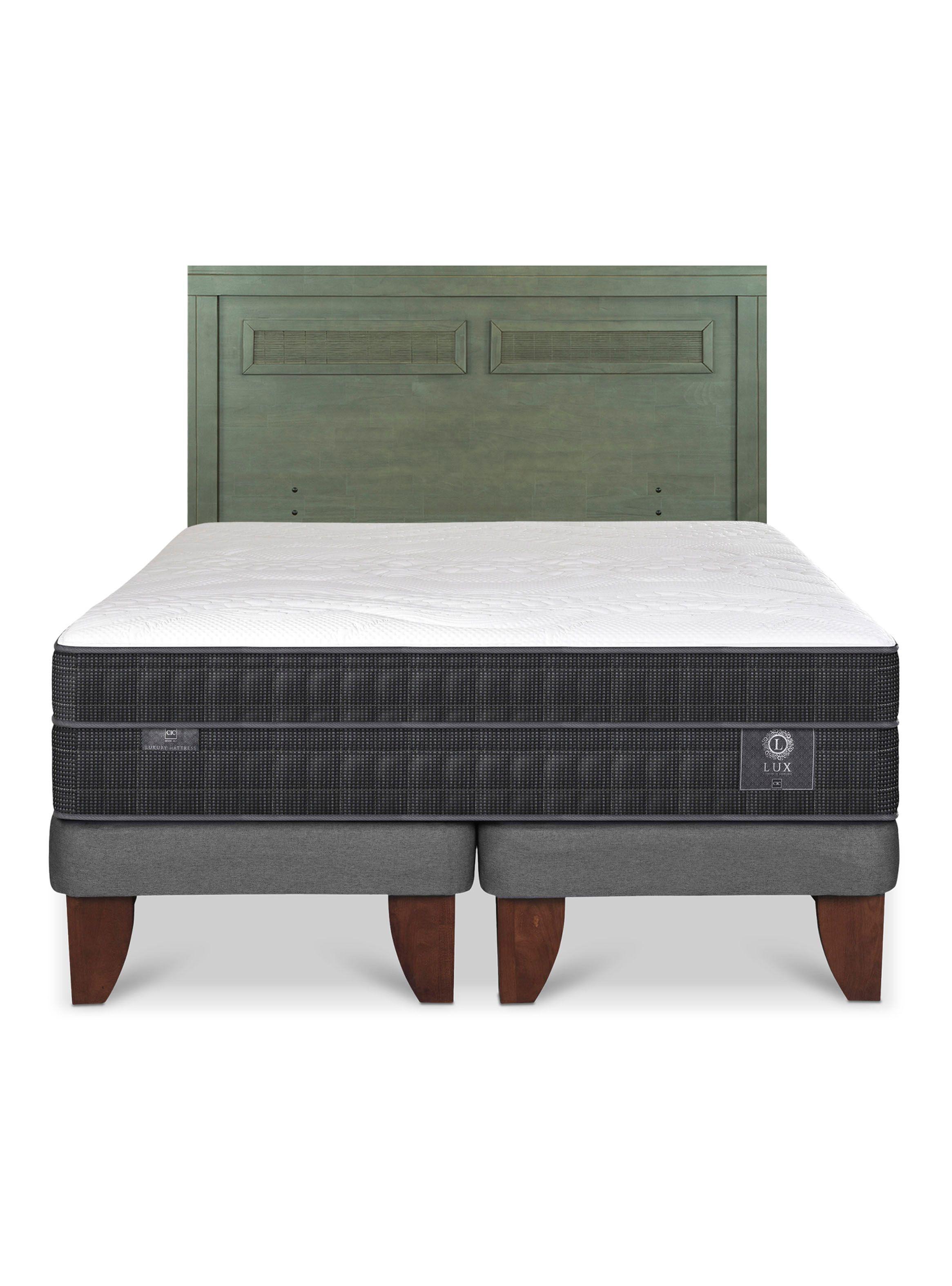 Cama Europea Lux King + Respaldo Milán Olivo-2