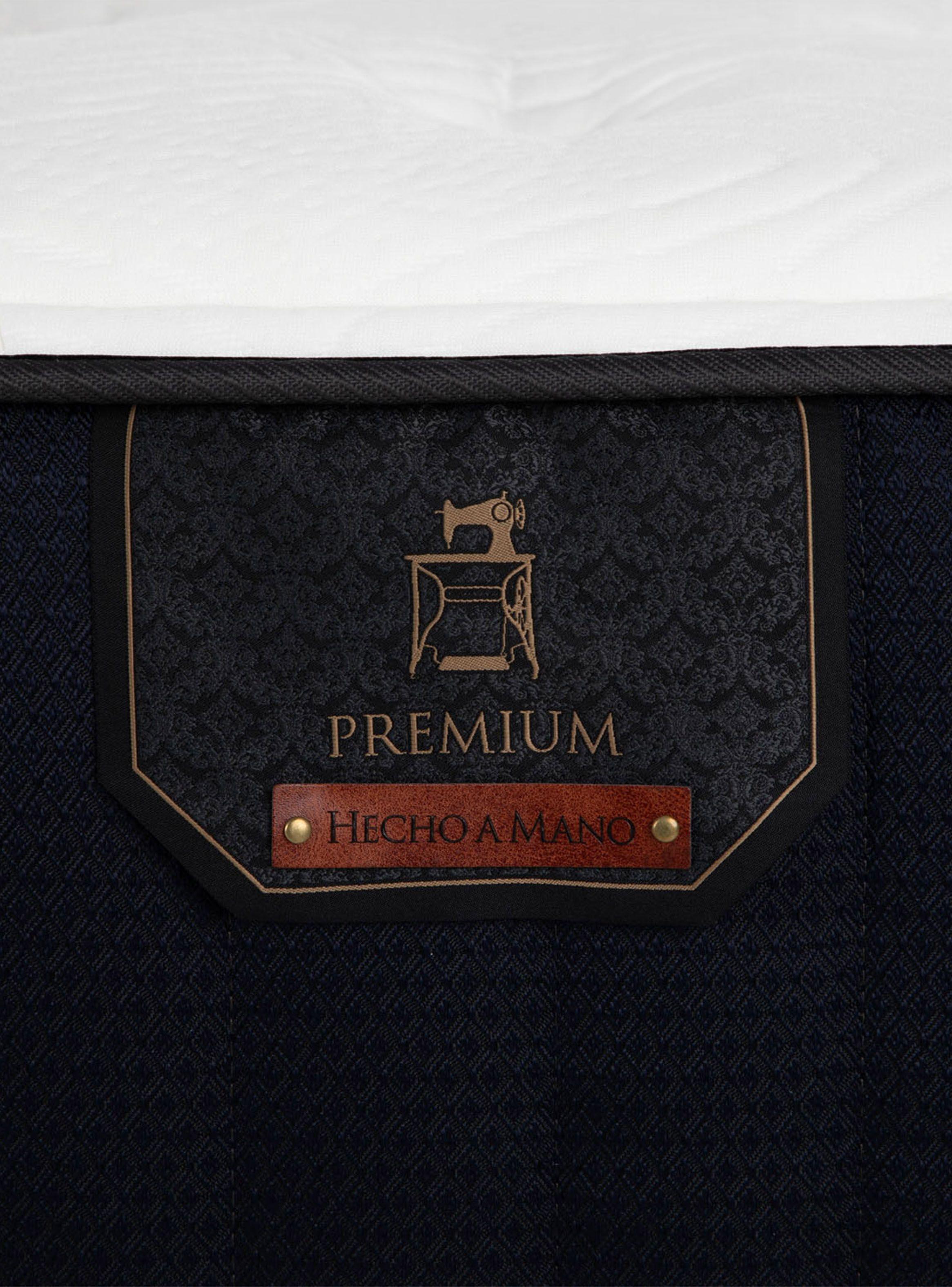 Cama Europea Premium 2 Plazas Base Dividida + Respaldo Miro Alpino-6