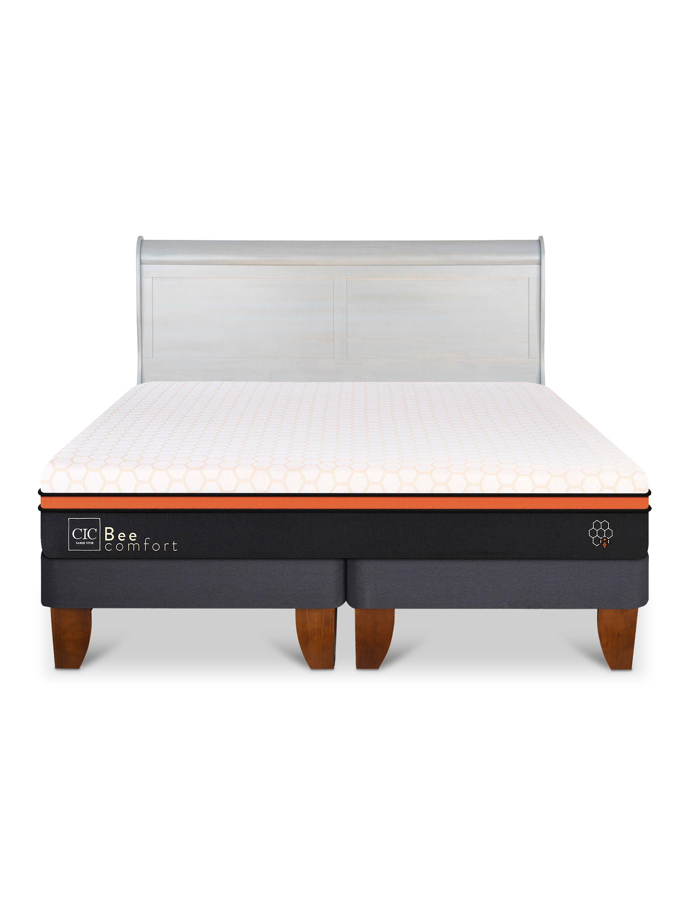 Cama Europea Bee Comfort King + Respaldo Miro Alpino-2