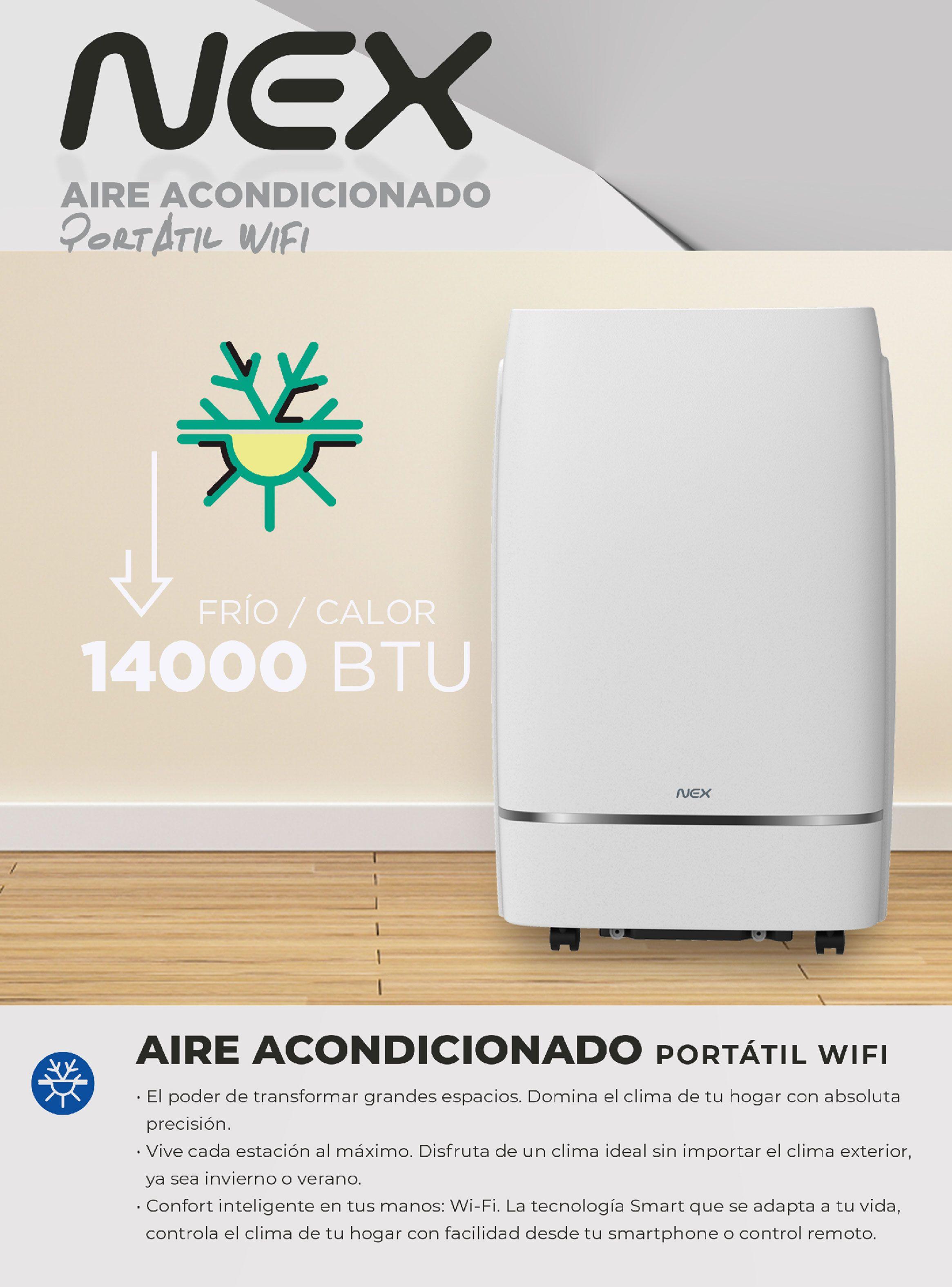 Aire Acondicionado Portátil 14000 BTU Frio/ Calor WiFi-3