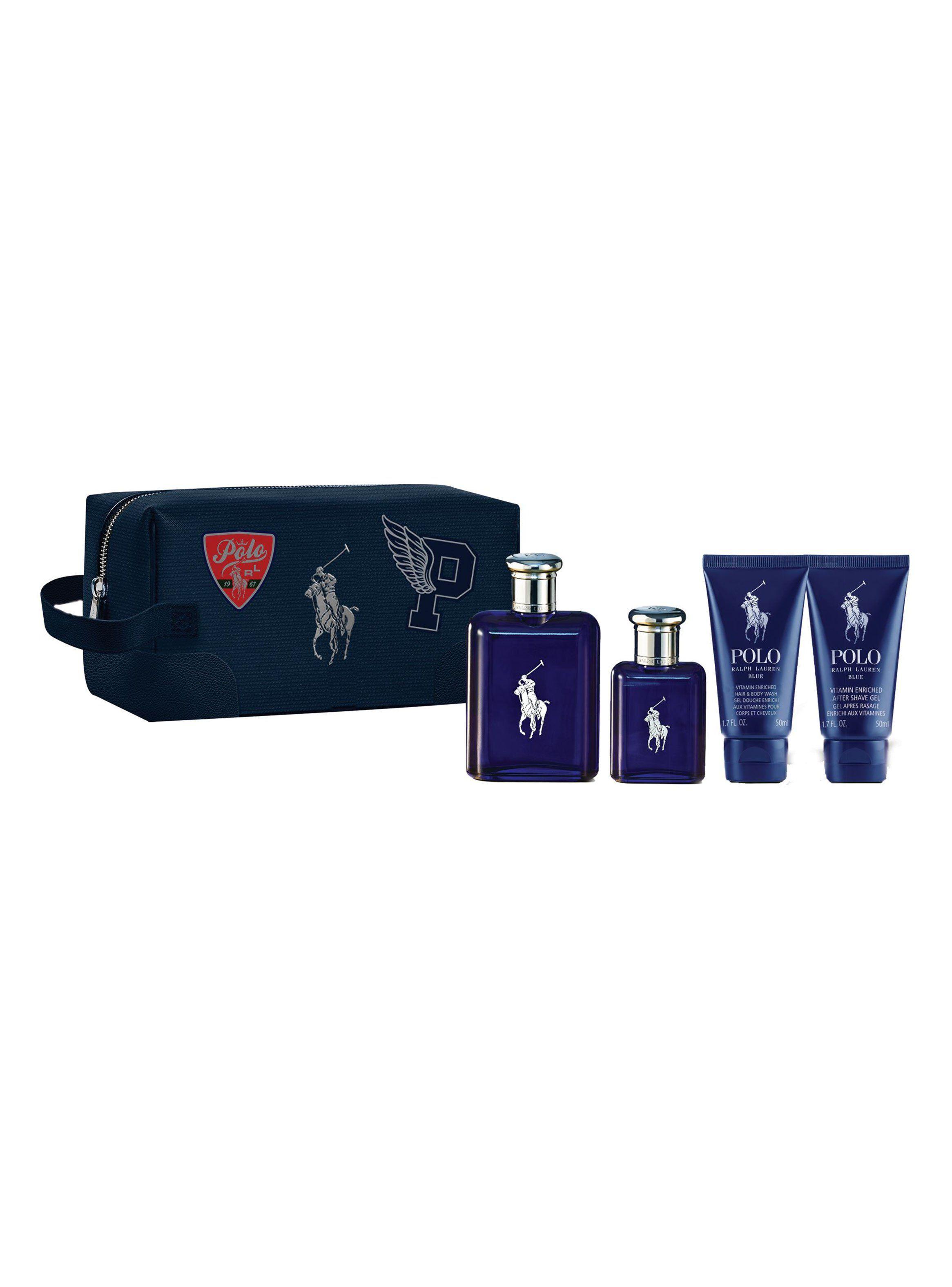 Set Perfume Hombre Polo Blue EDT 125ml + 40ml + After Shave 50ml + Shower gel Ralph Lauren-0