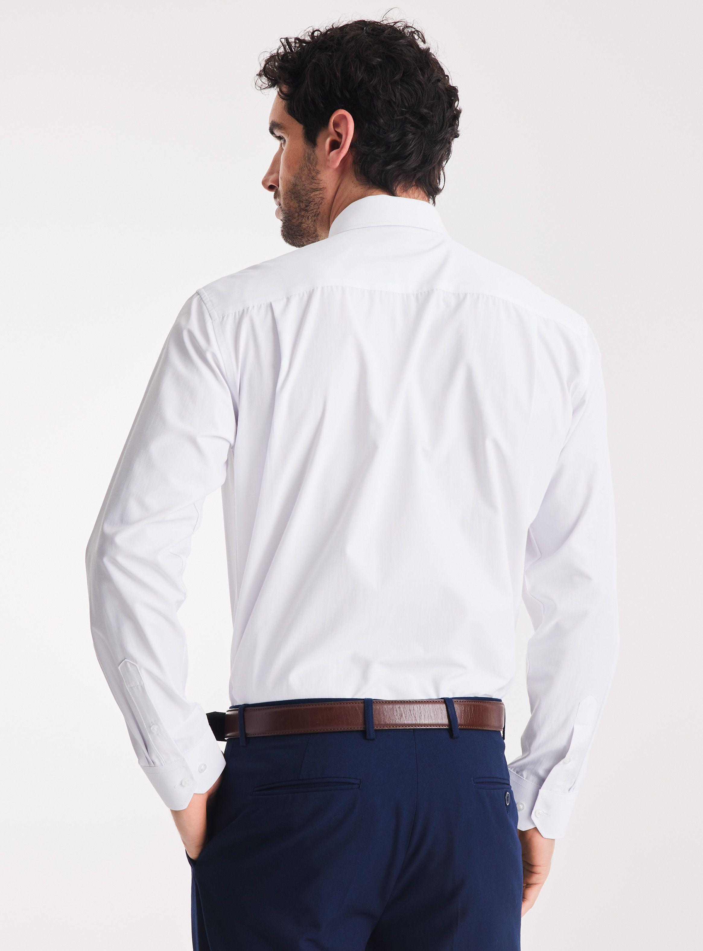 Camisa Vestir Blanca Semi Slim de Johnson Classic