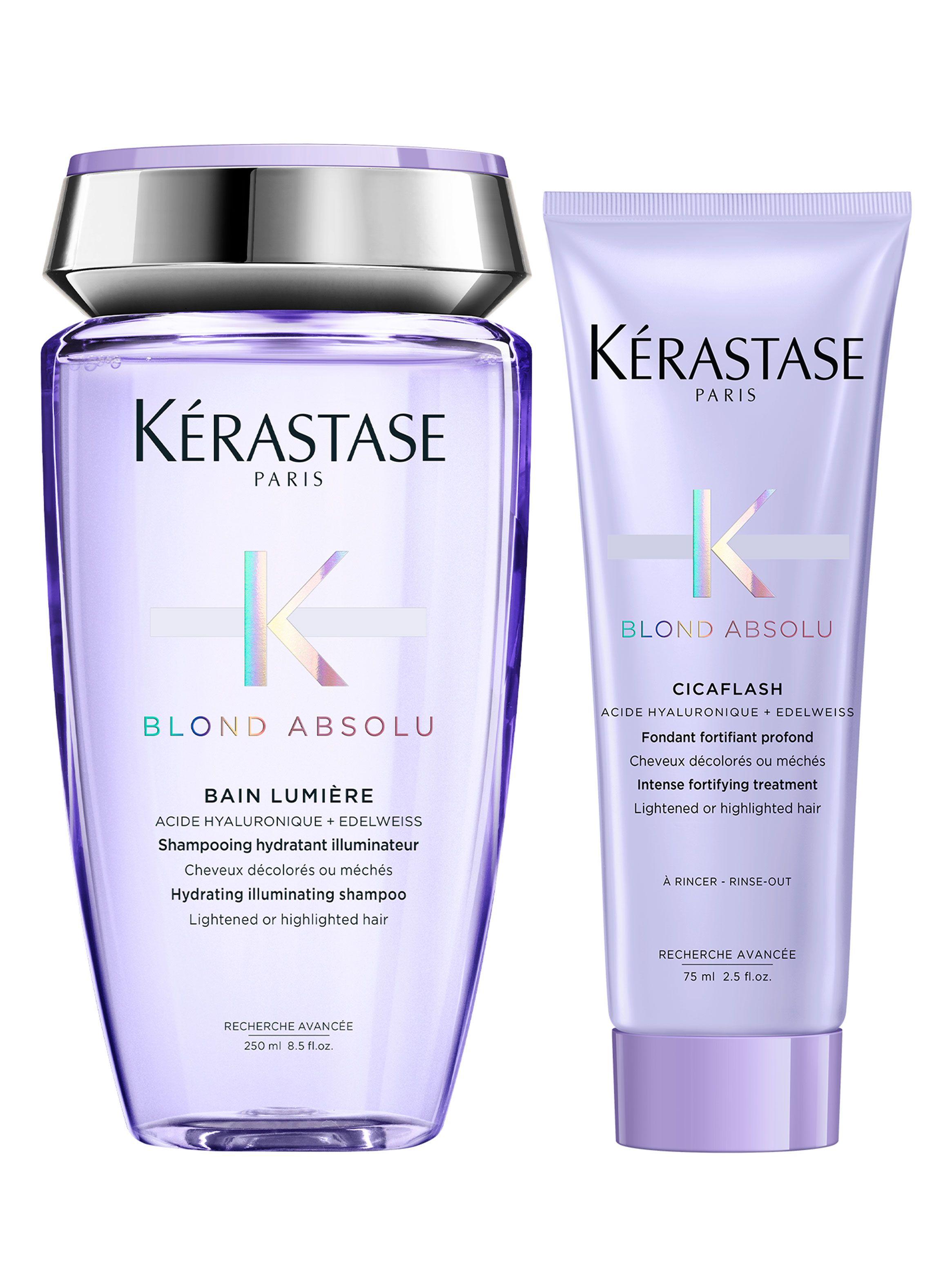 Set Reparación Cabello Rubio O Decolorado Blond Absolu Shampoo 250 ml + Acondicionador 75 ml-0