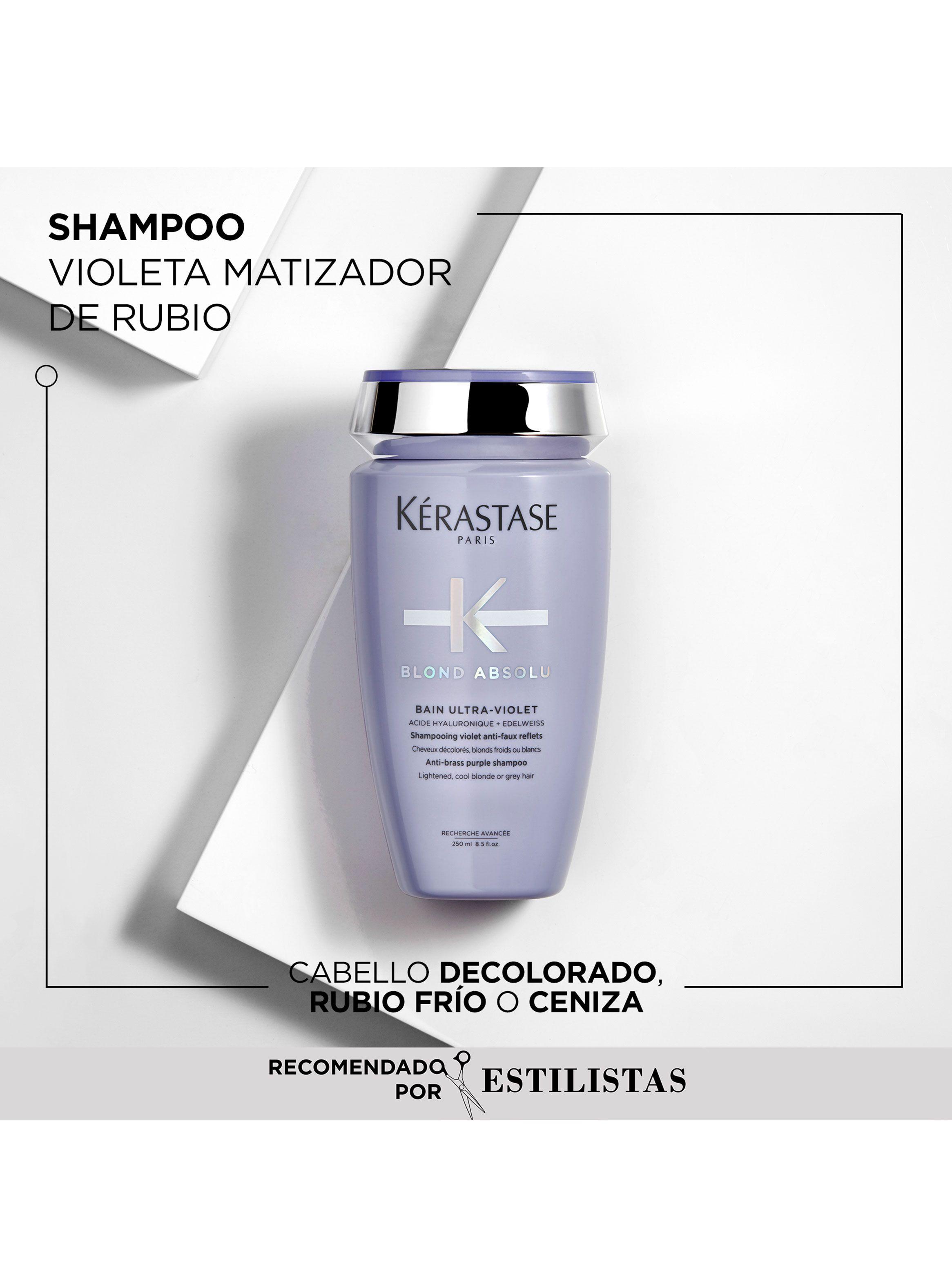 Set Reparación Cabello Rubio O Decolorado Blond Absolu Shampoo Ultra-Violet 250 ml + Acondicionador 75 ml-2