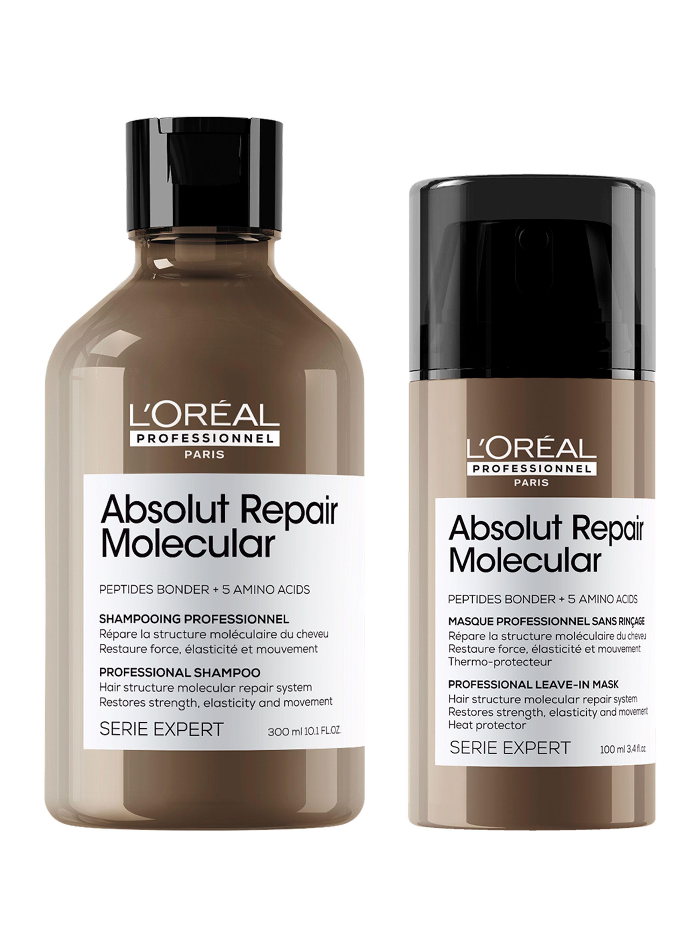 Set Profesional Reparación Molecular Shampoo 300ml + Leave-in 100ml Absolut Repair Molecular-0
