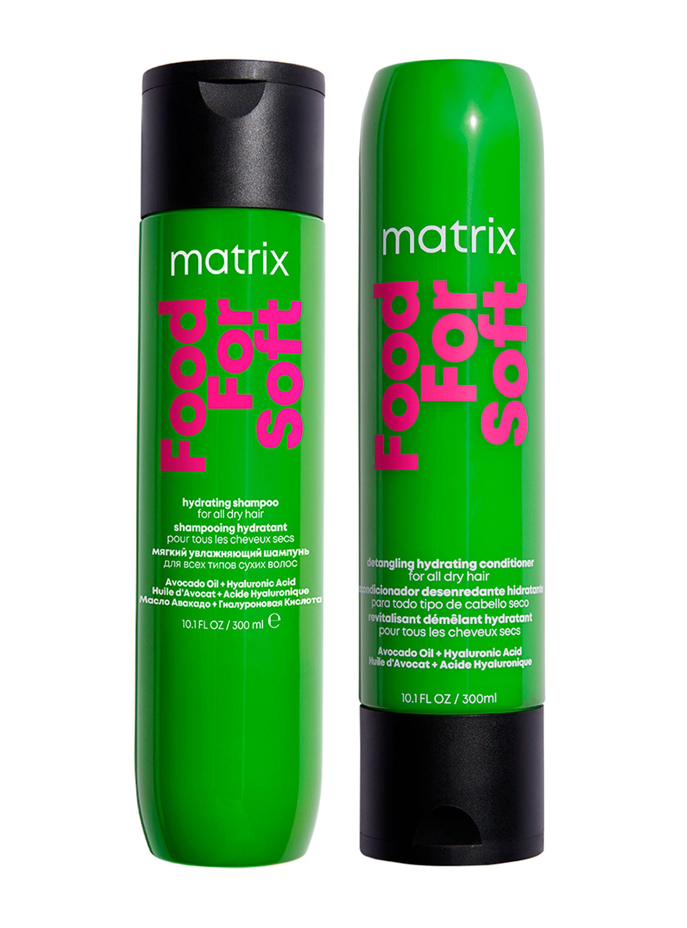 Set Hidratante Cabello Seco Shampoo 300ml + Acondicionador 300ml Food For Soft Matrix-0