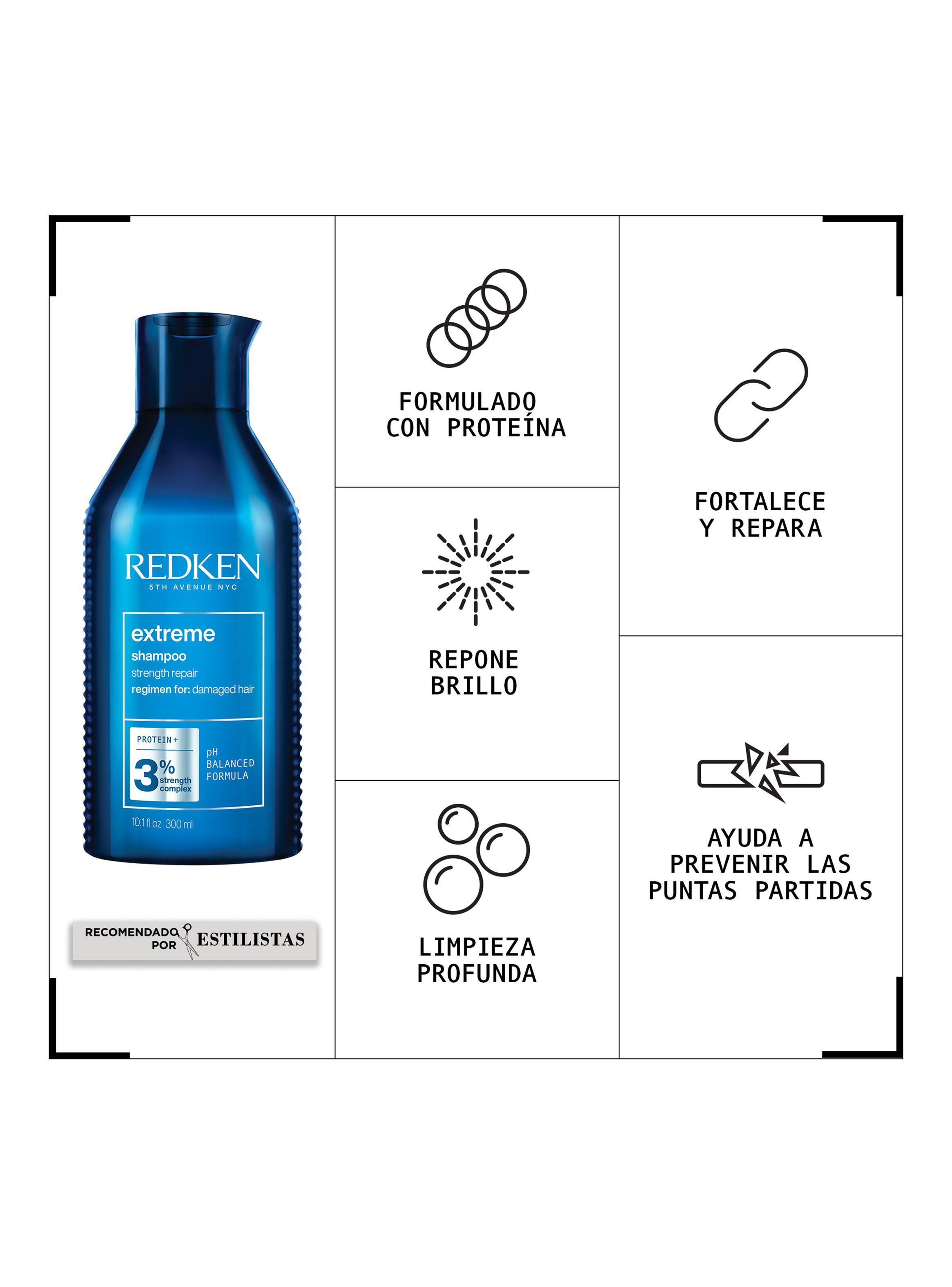 Set Reparacion Cabello Dañado Shampoo Extreme 300 ml + Spray One United 30 ml-3