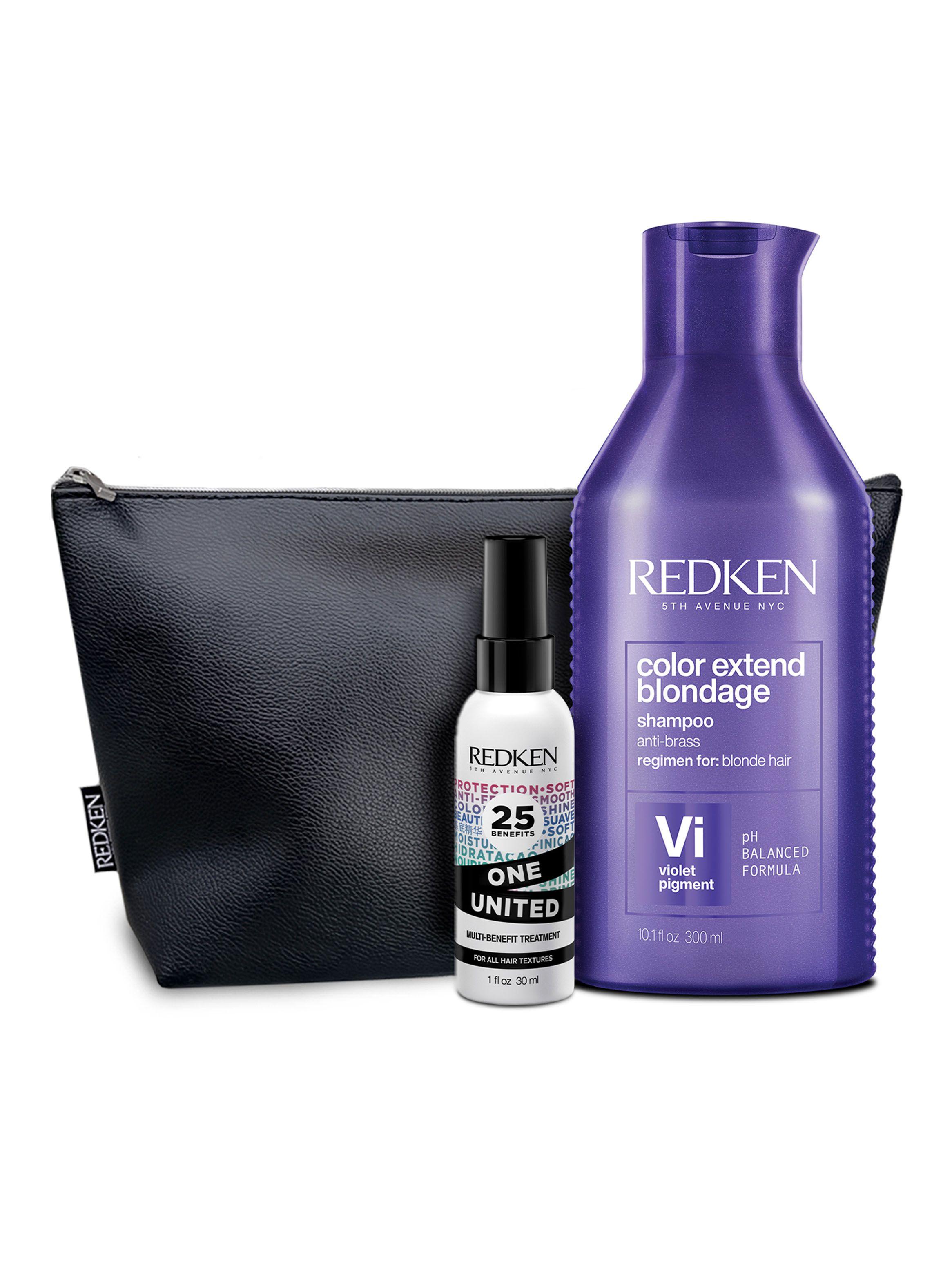 Set Matizador Cabello Rubio Color Extend Blondage Shampoo 300 ml + Spray One United 30 ml-0