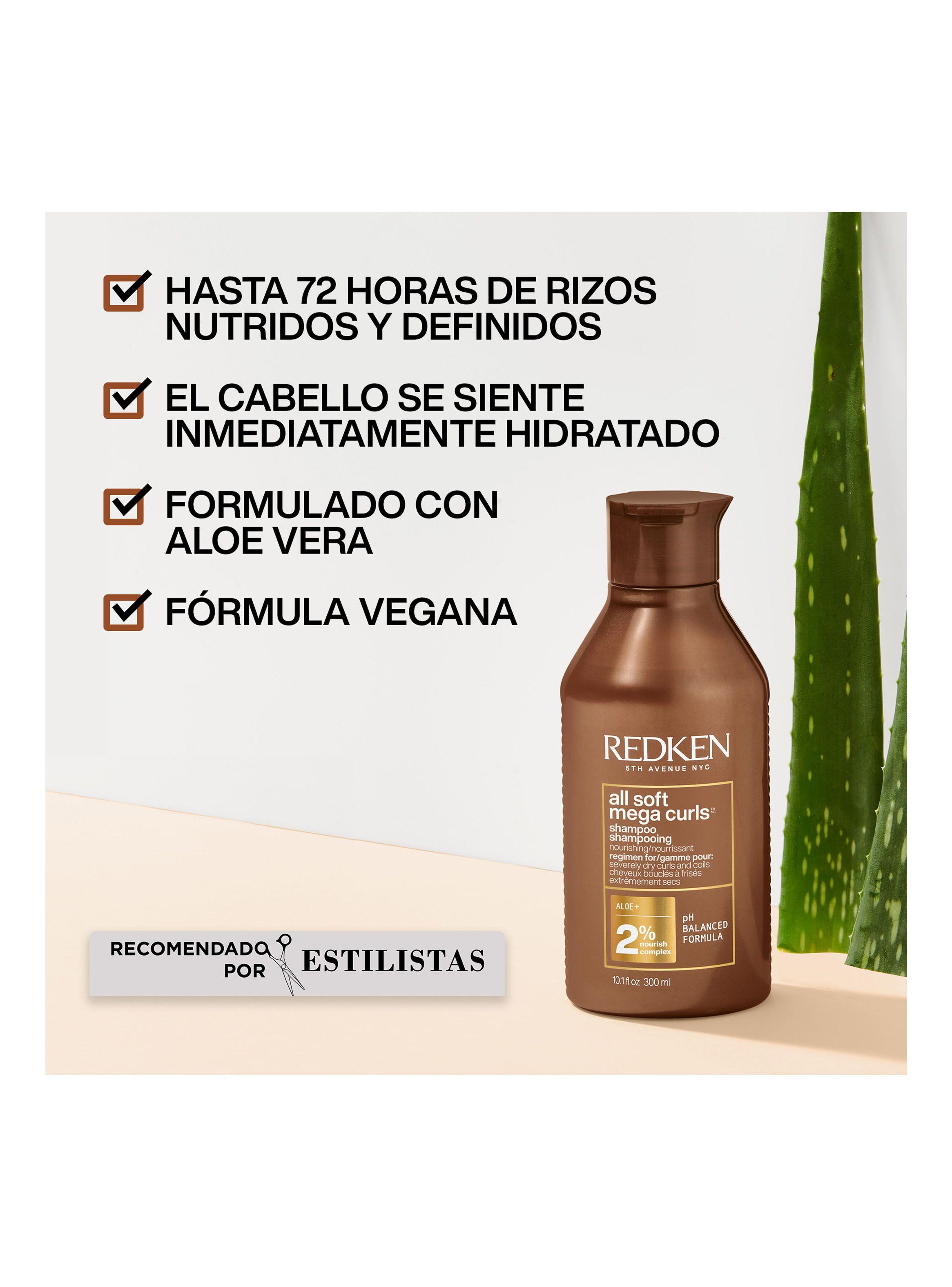 Set Hidratante Cabello Seco Shampoo All Soft Mega Curls 300 ml + Spray Multibeneficios One United 30 ml-3