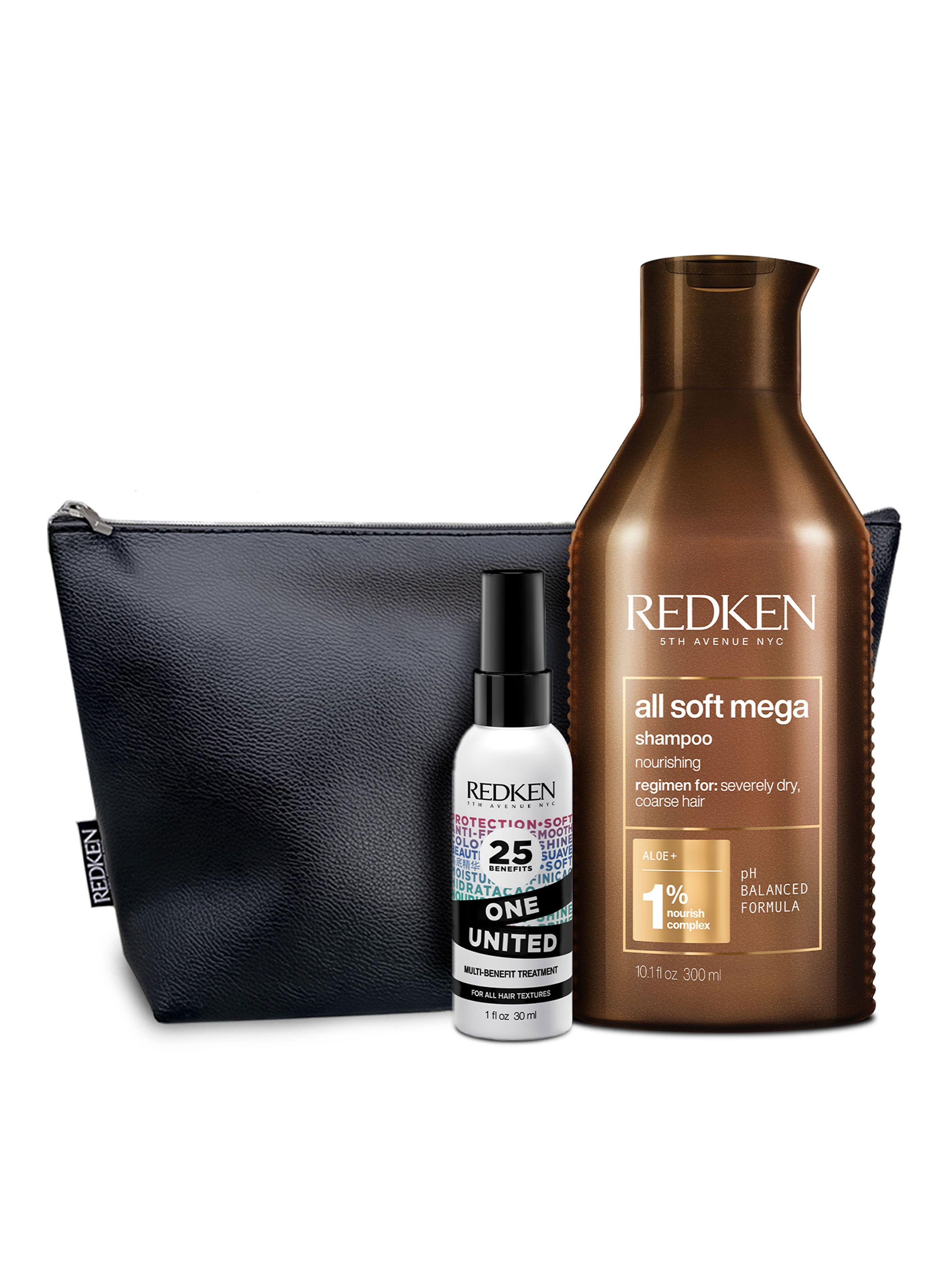 Set Hidratante Cabello Seco Shampoo All Soft Mega Curls 300 ml + Spray Multibeneficios One United 30 ml-0