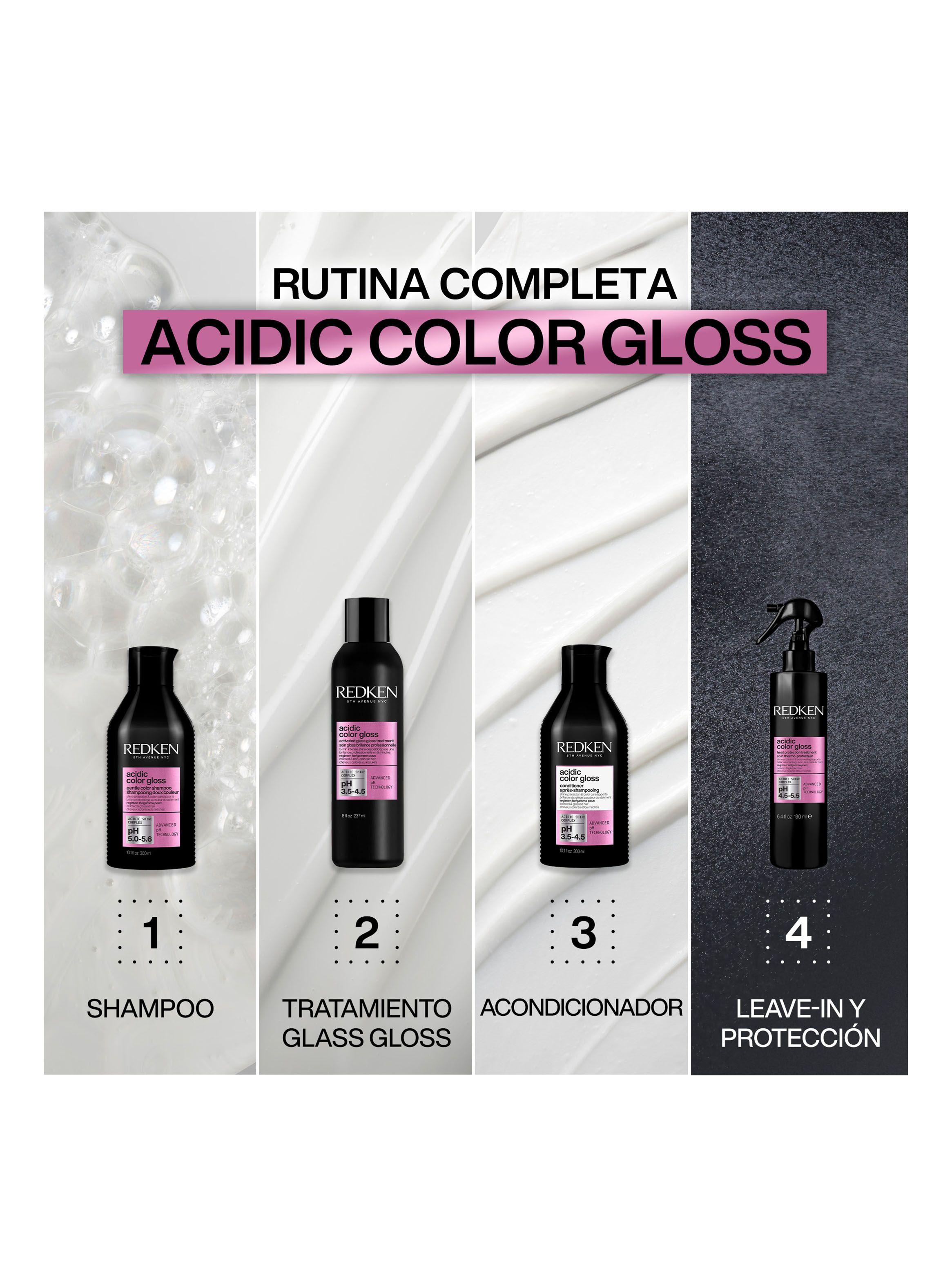 Shampoo Sin Sulfatos Acg Brillo Intenso Cabello con Color Acidic Color Gloss 300 ml-3