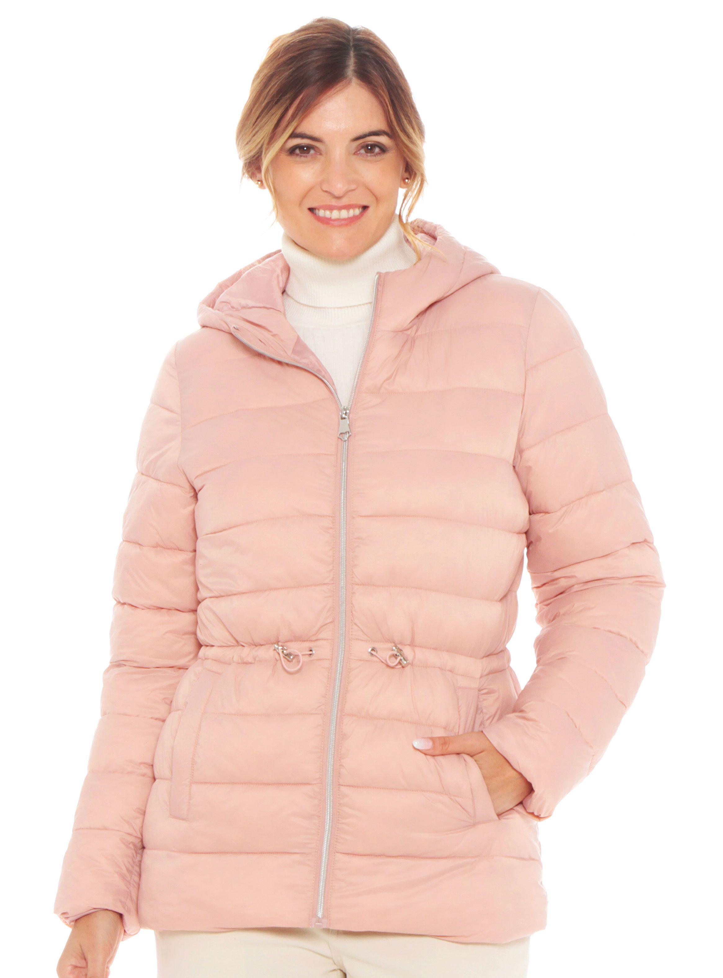 Parka Con Capucha Y Elástico Ajustable En Cintura-0