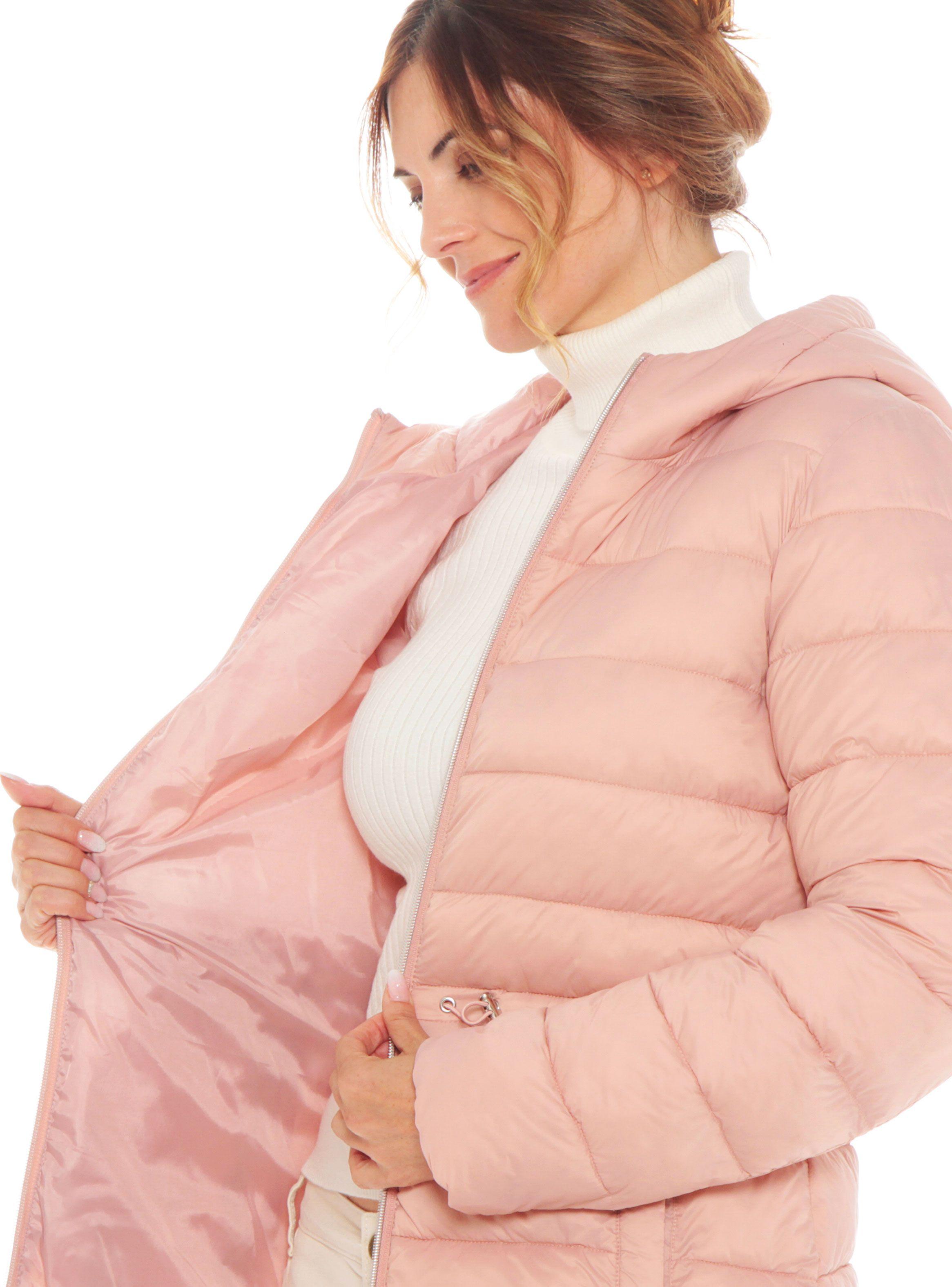 Parka Con Capucha Y Elástico Ajustable En Cintura-2