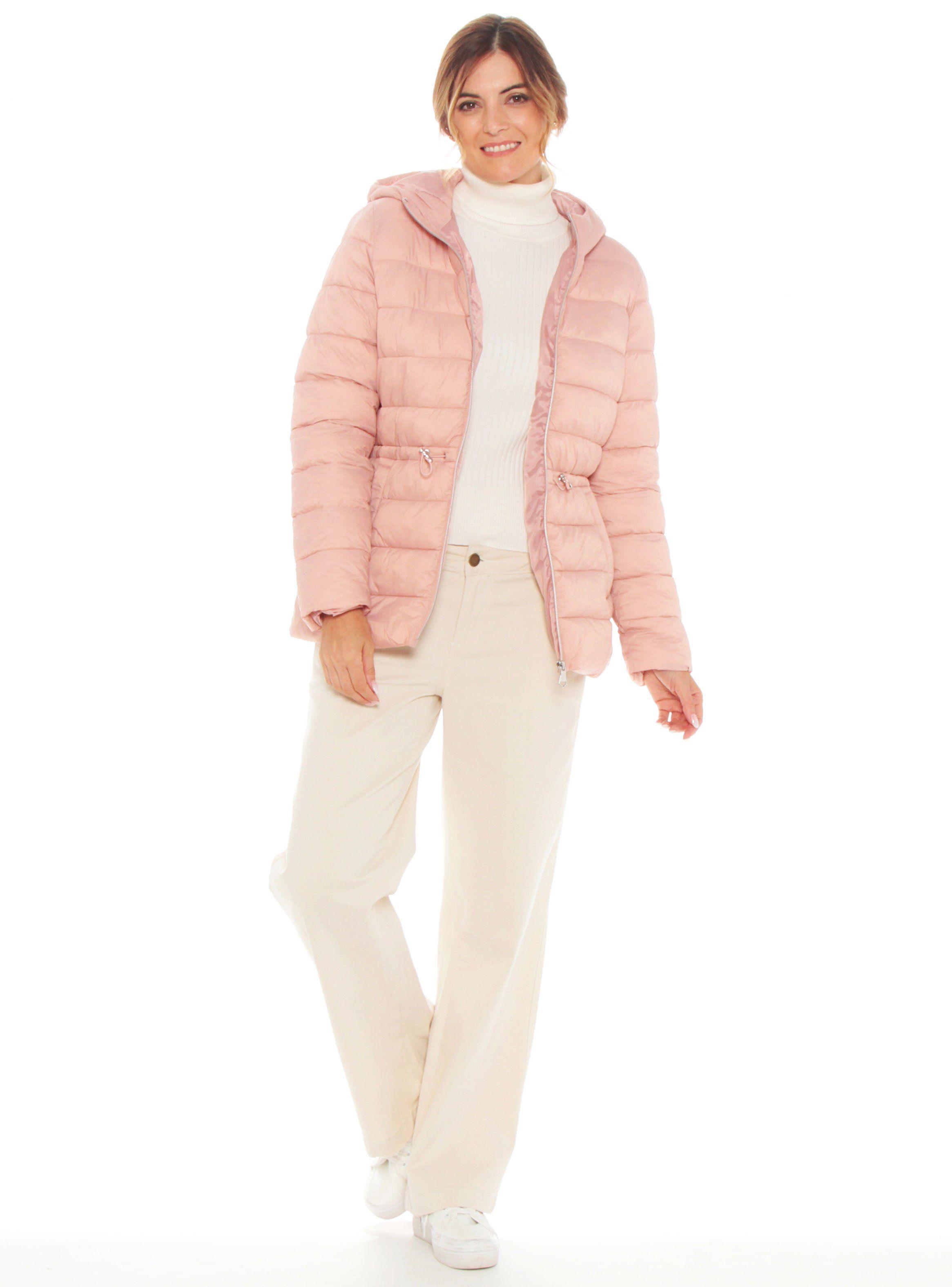 Parka Con Capucha Y Elástico Ajustable En Cintura-3