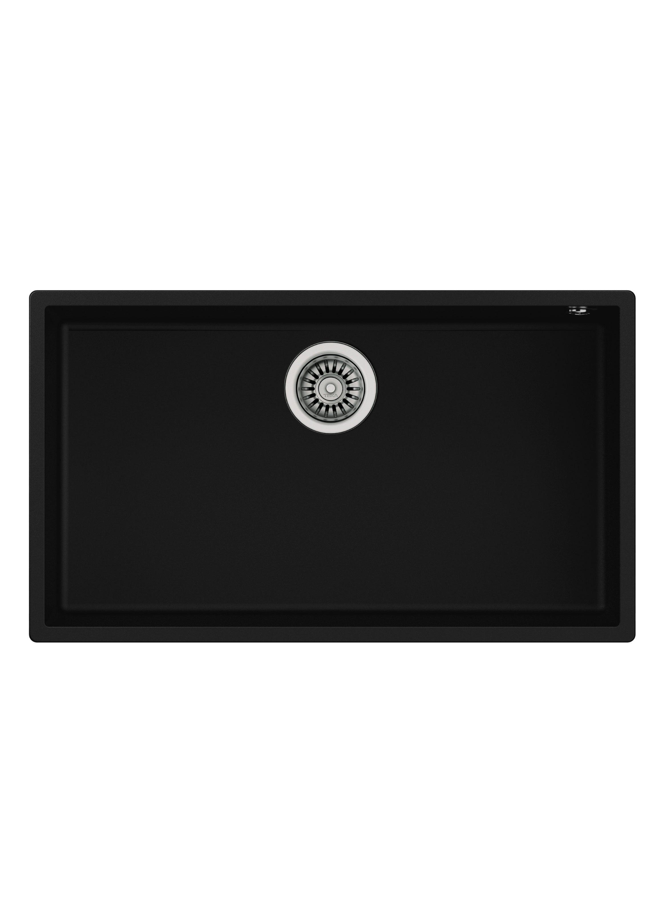 Lavaplatos Granito Bajo Encimera Square 72.40 TG Negro-0