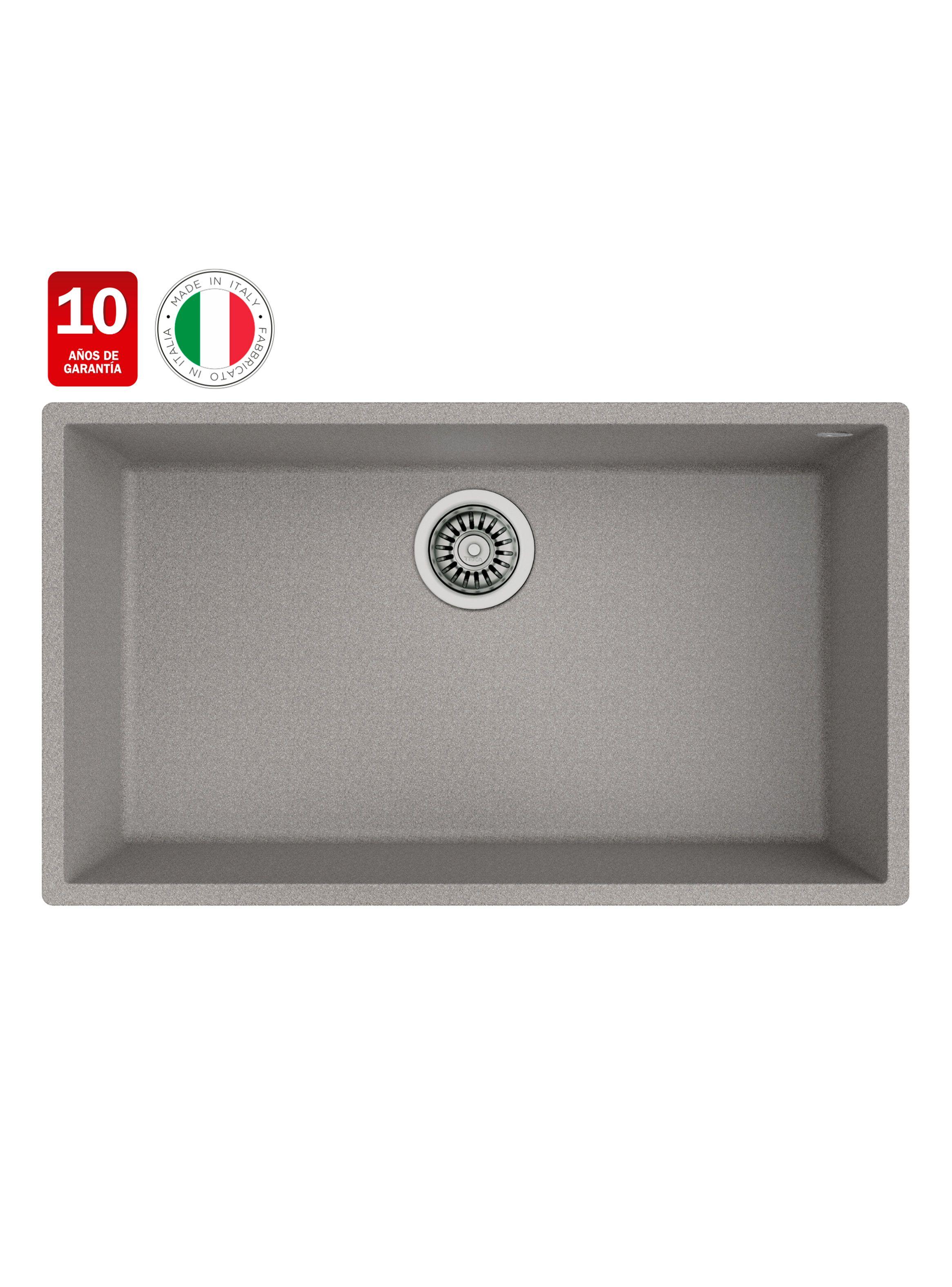 Lavaplatos Granito Bajo Encimera Square 72.40 TG Stone Grey-1