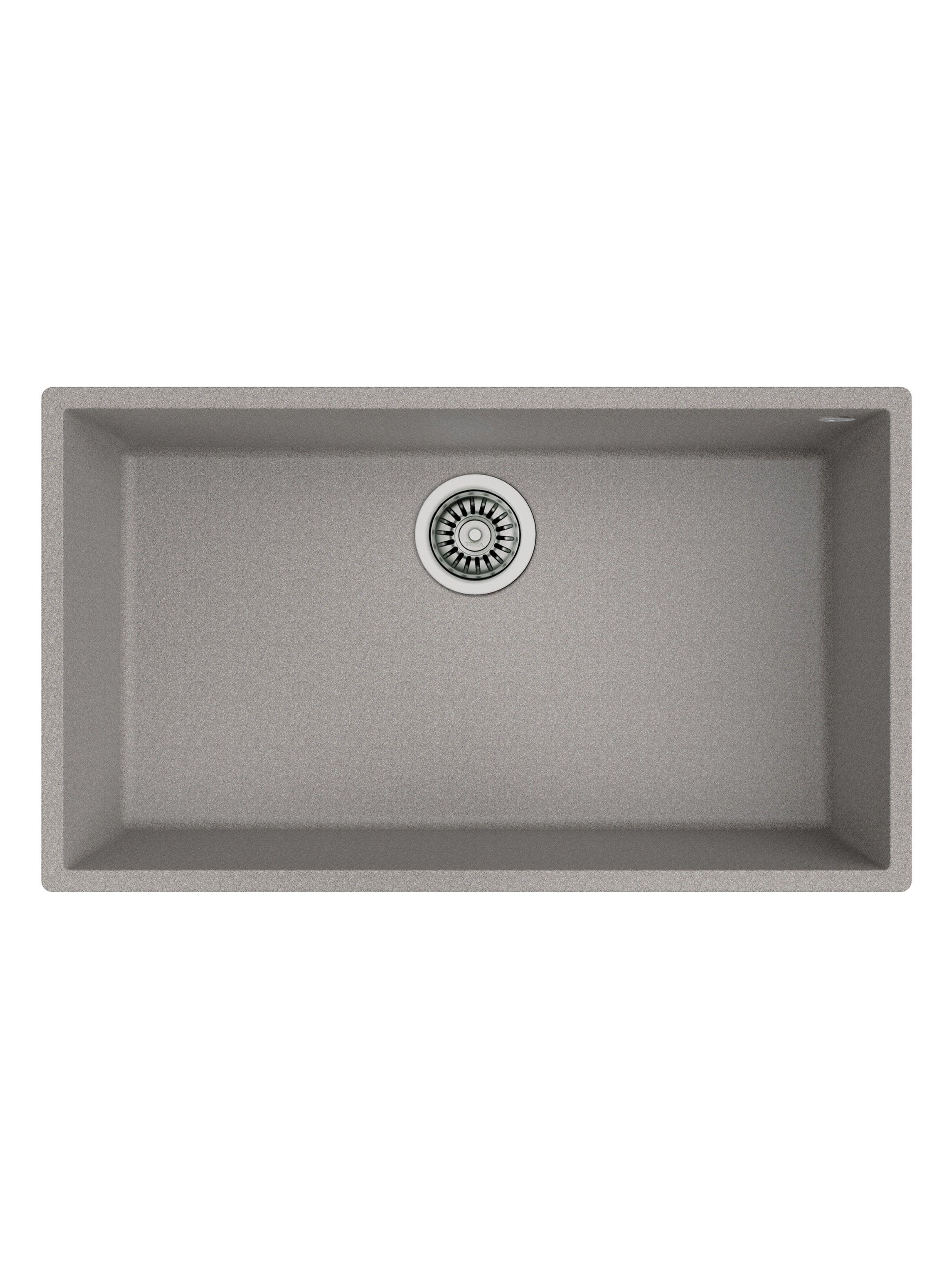 Lavaplatos Granito Bajo Encimera Square 72.40 TG Stone Grey-0