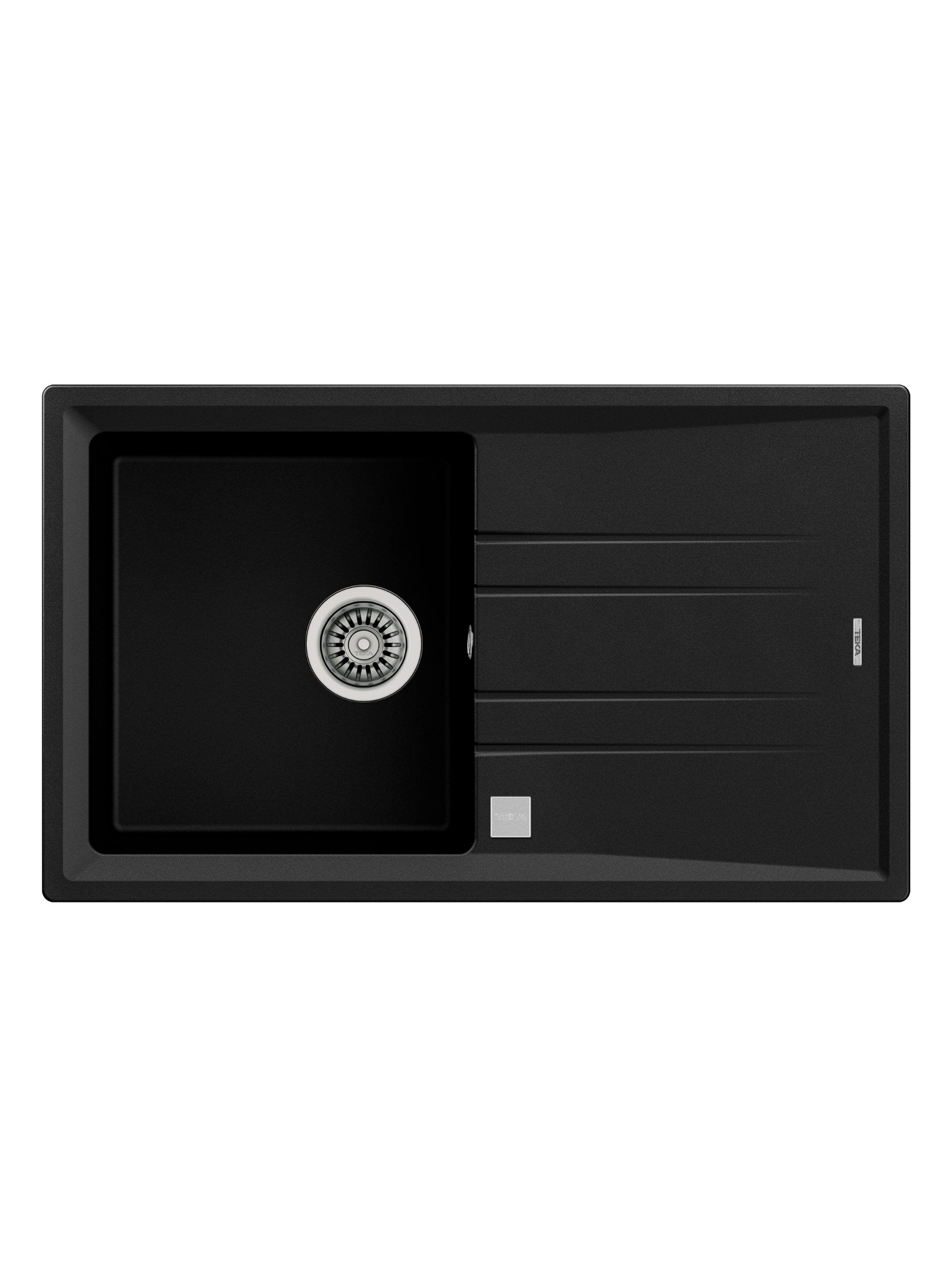 Lavaplatos Granito Empotrado Stone 50 1C1E TG Negro Carbón-0
