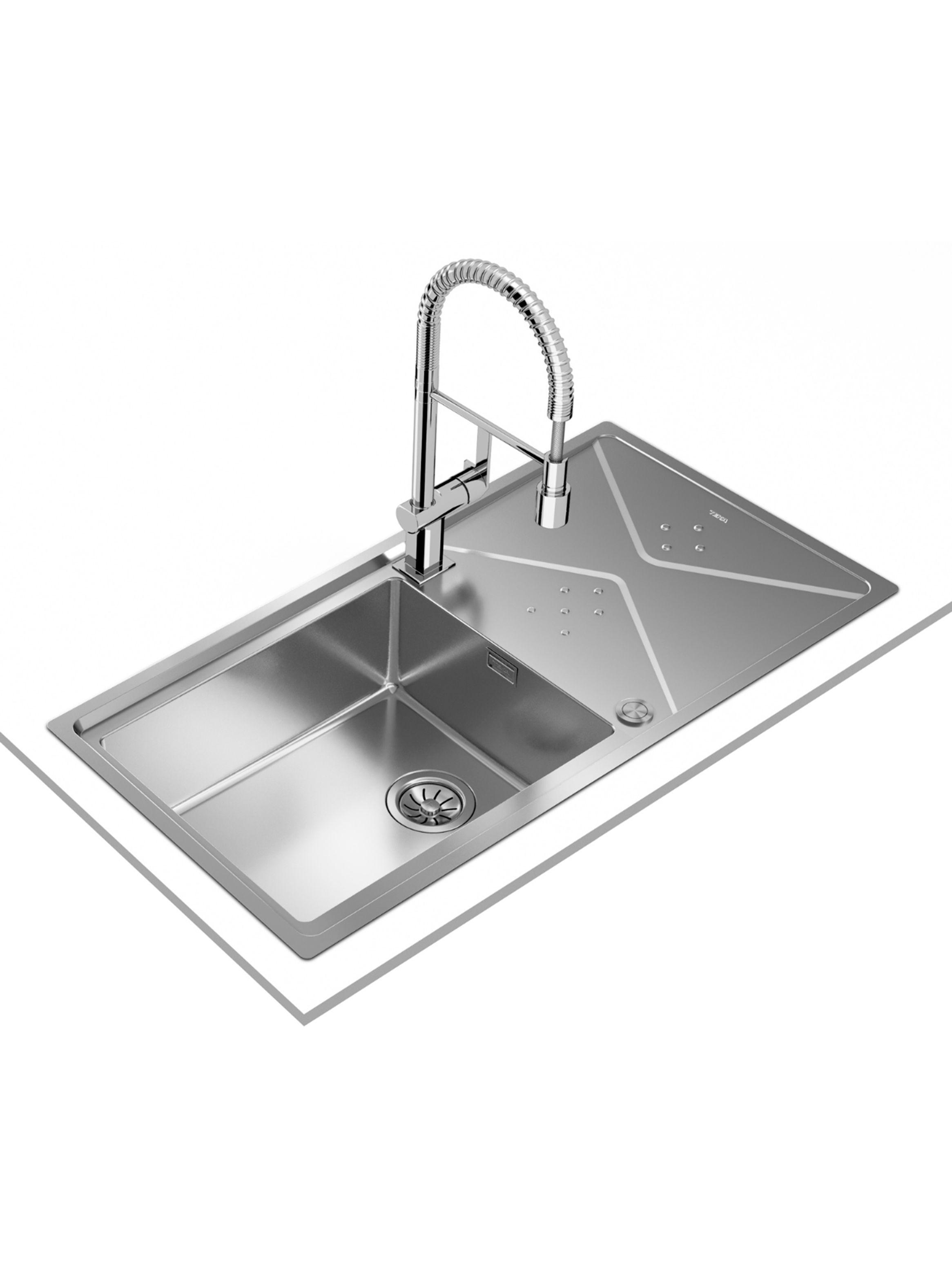 Lavaplatos Empotrado Inox Brooklyn 60MXP 1C1E Plus-5
