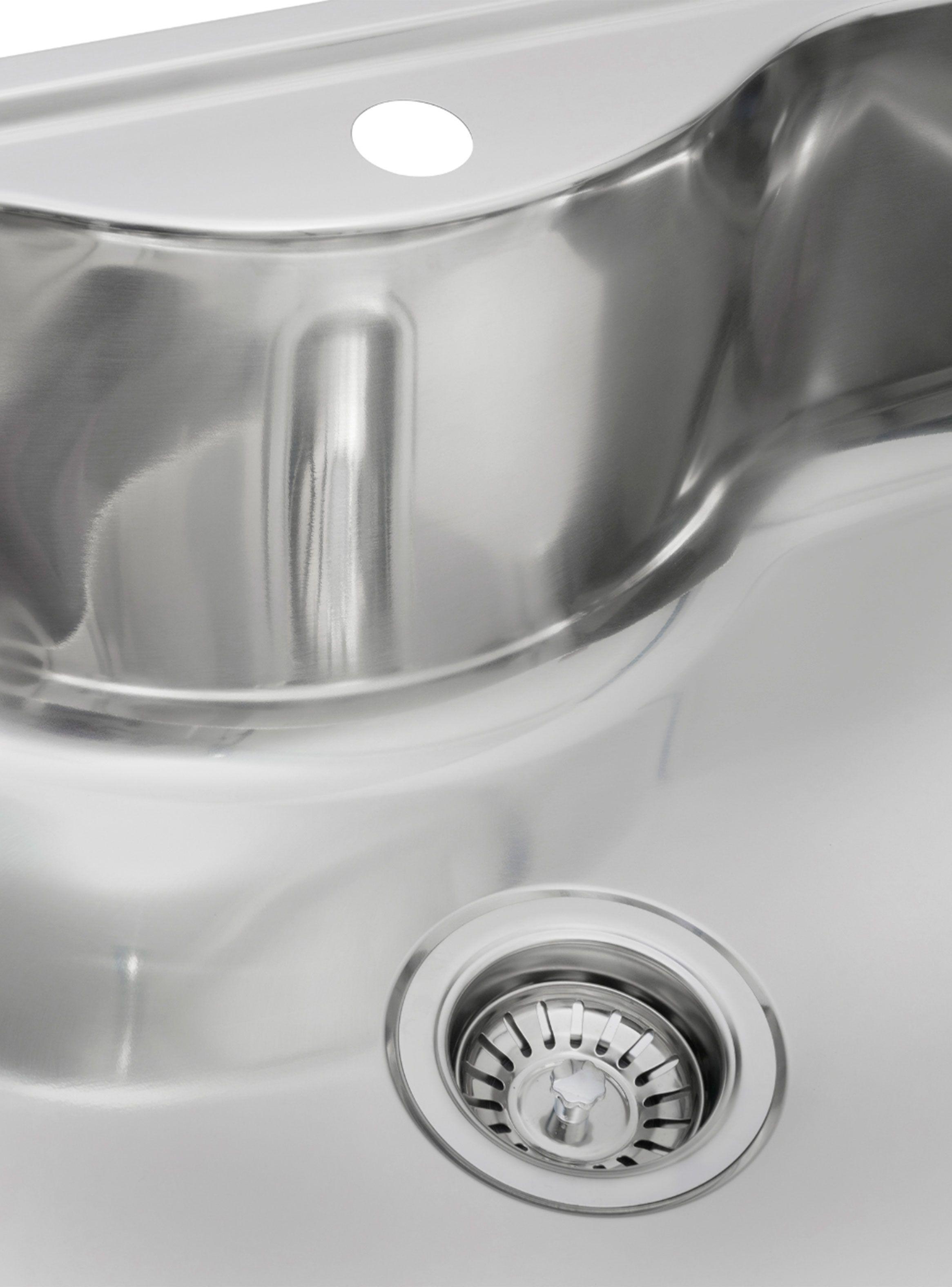 Lavaplatos Empotrado Inox Bahía 1C Con Canastillo-4
