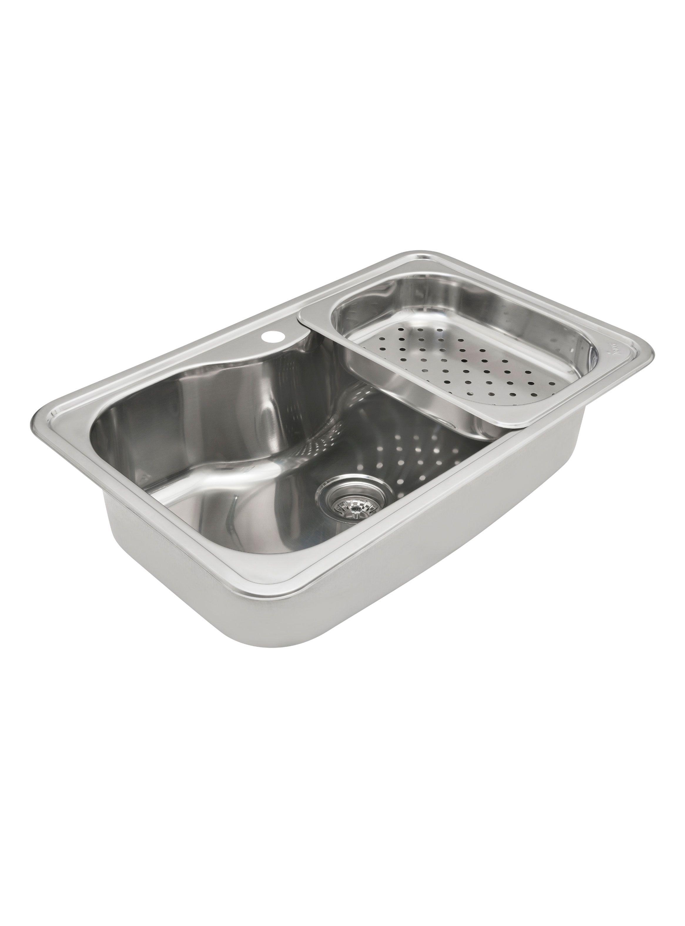 Lavaplatos Empotrado Inox Bahía 1C Con Canastillo-2