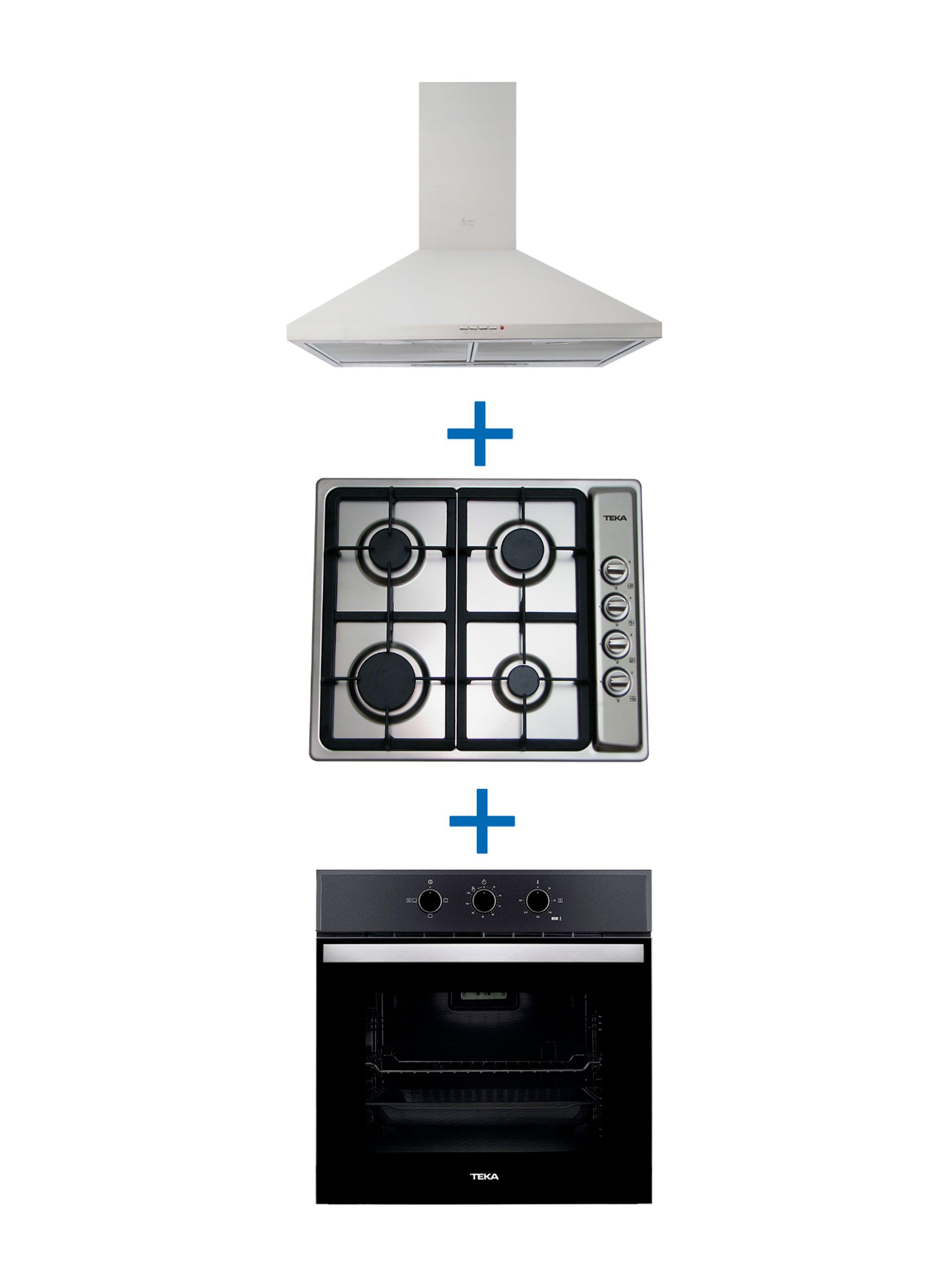 Kit Empotrable Horno Eléctrico HBB510BK + Encimera Gas EP-60 4G + Campana DBB 60 INOX-0