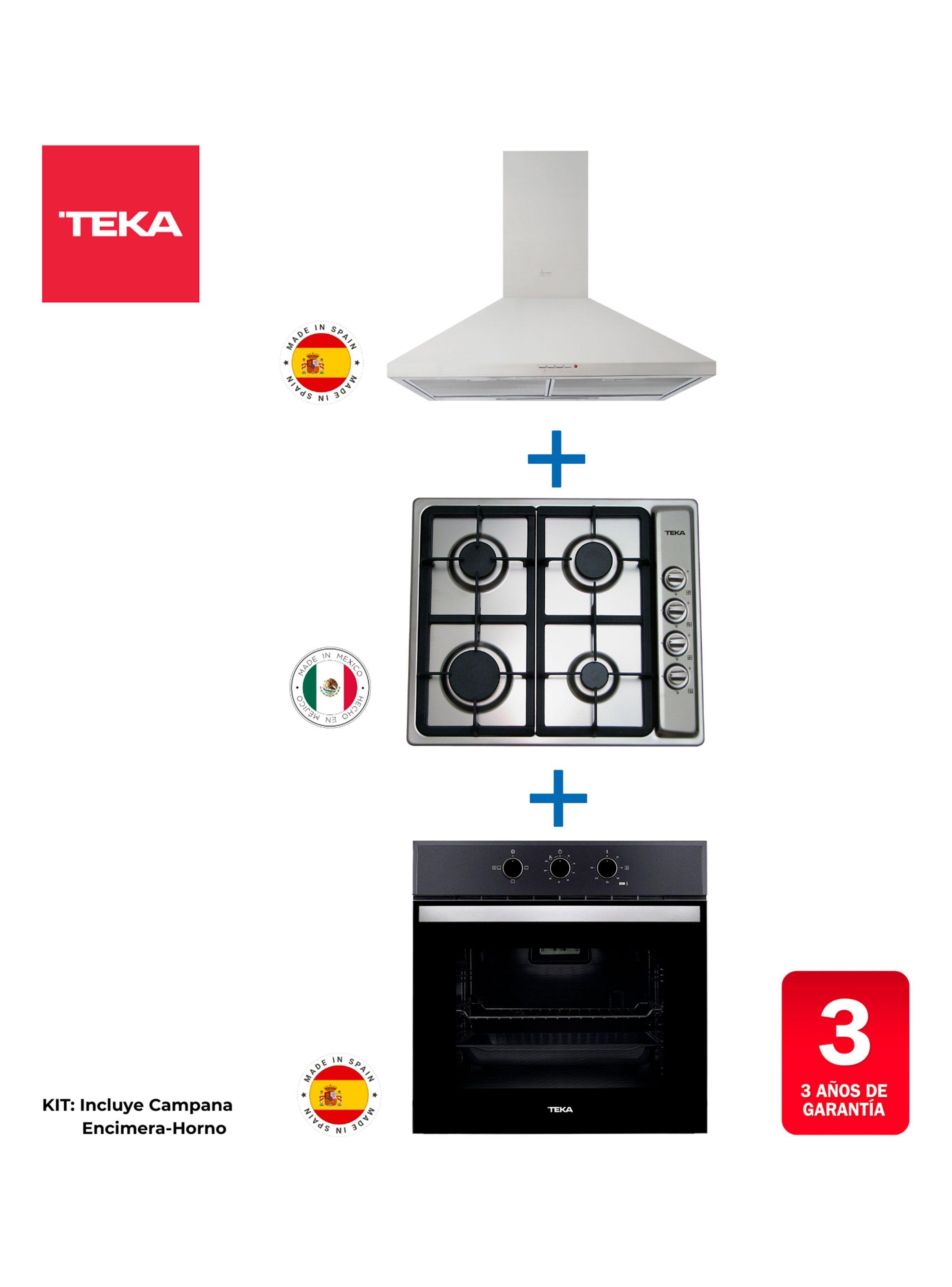 Kit Empotrable Horno Eléctrico HBB510BK + Encimera Gas EP-60 4G + Campana DBB 60 INOX-1