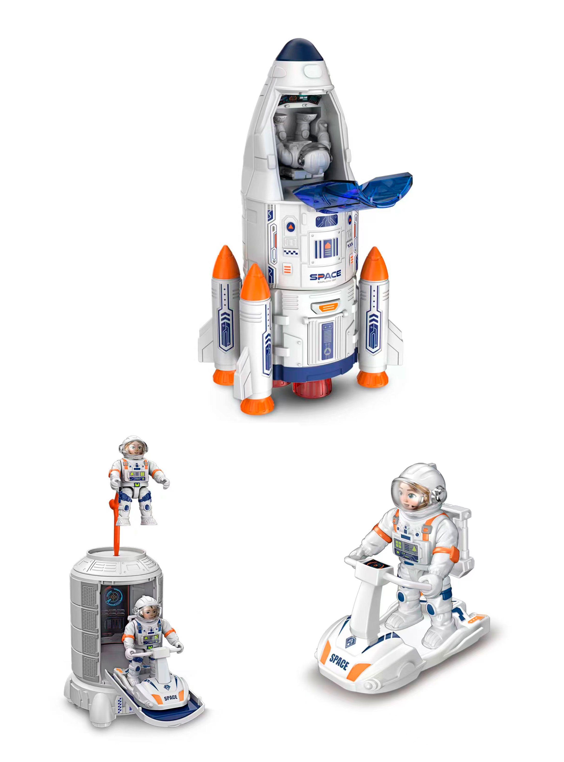 Juego Estación Espacial con Aeronave 6 Piezas-0