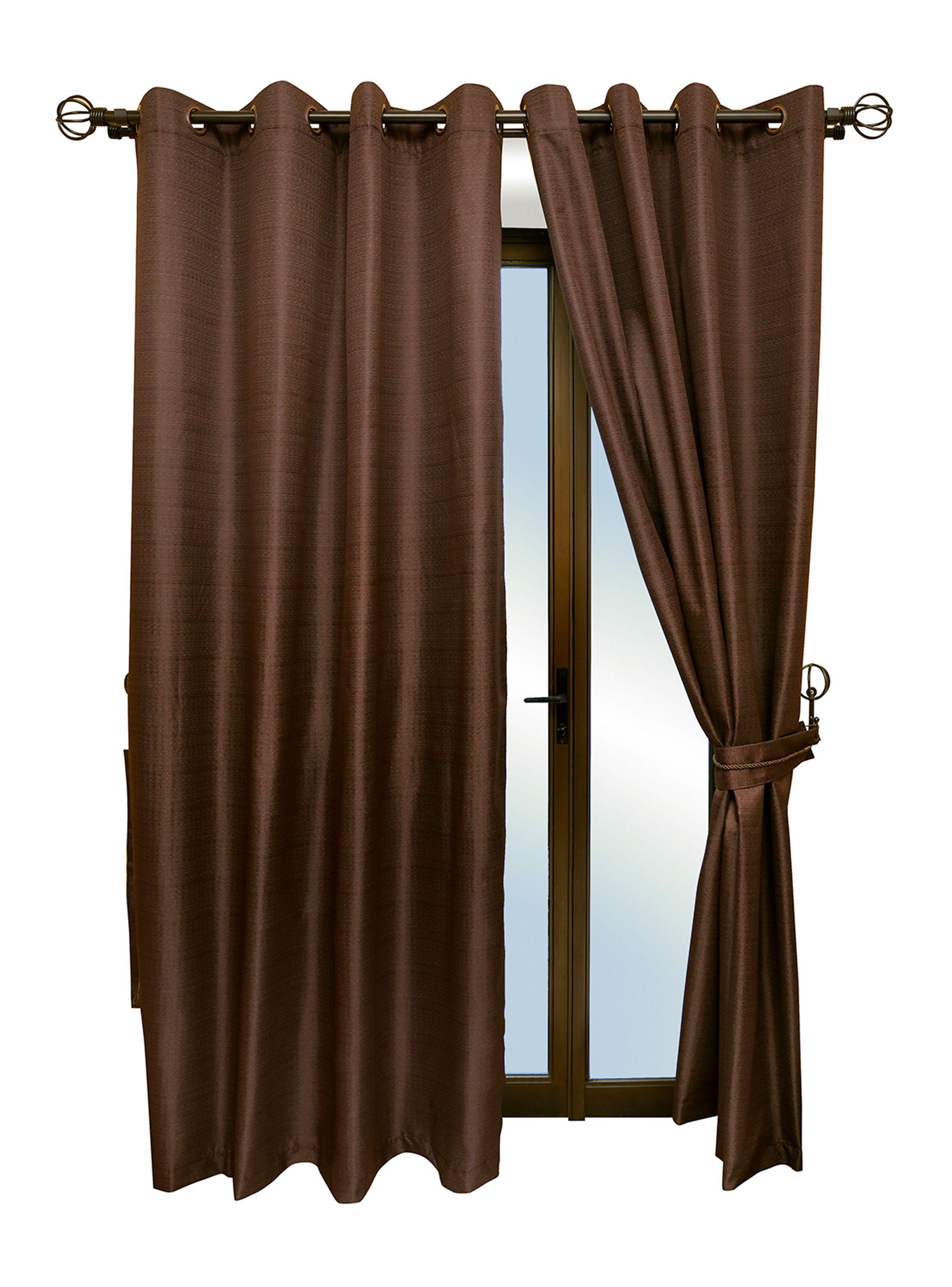 Set Mallorca Cortinas Black Out 140 x 220 cm Chocolate-0