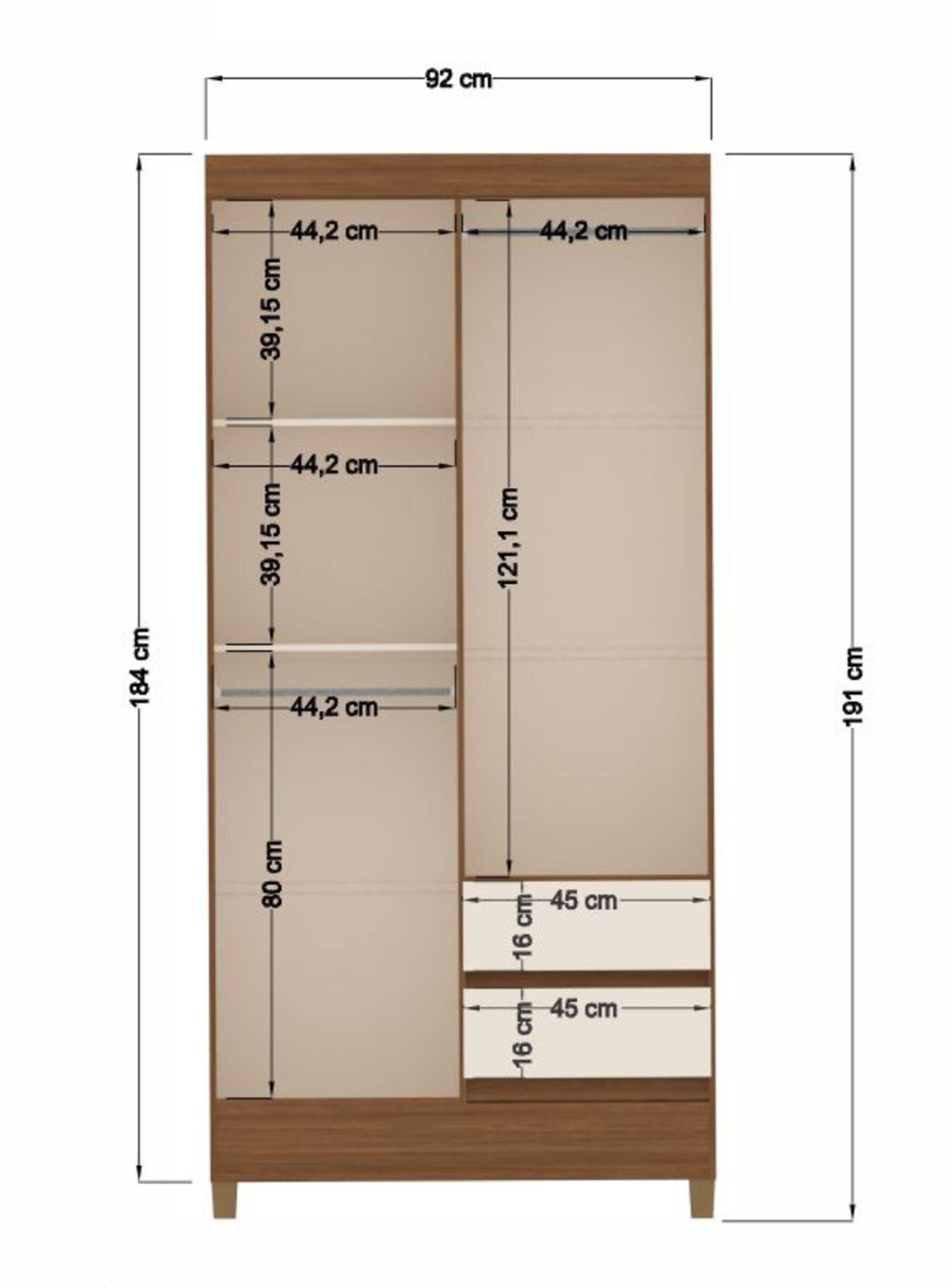 Clóset Fit 4 Puertas 2 Cajones-1