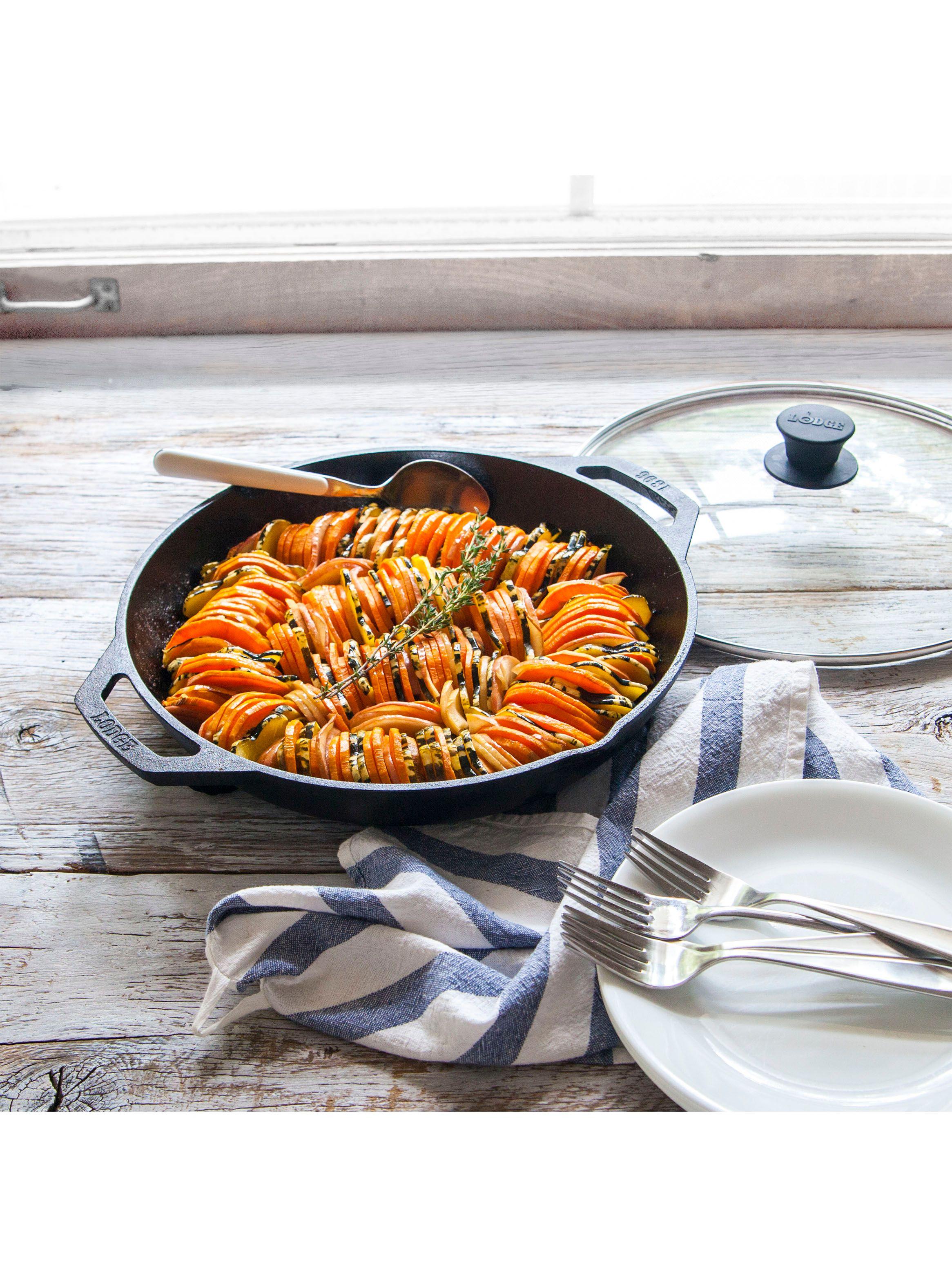 Sartén Doble Asa con Tapa de Vidrio-3