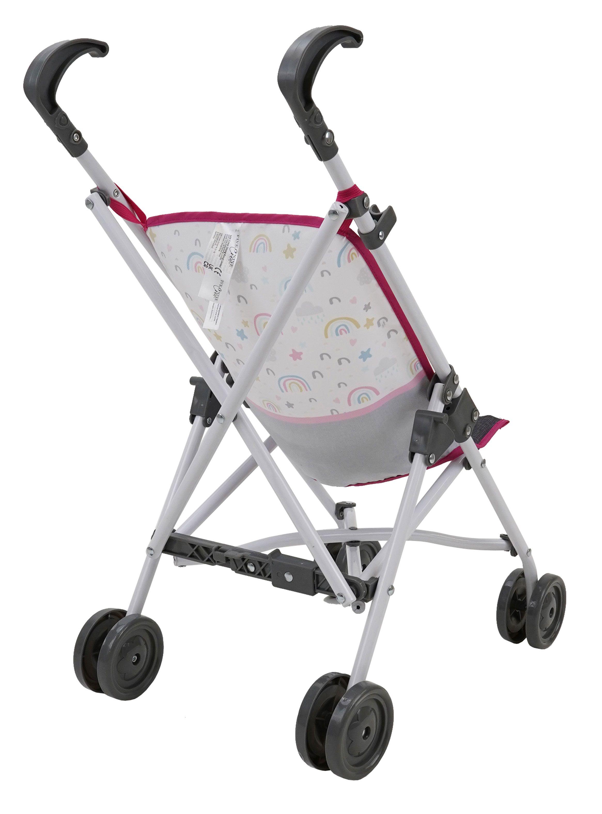 Coche Paraguas para Muñecas Rainbow Fun Gris/Blanco/Rosa-3