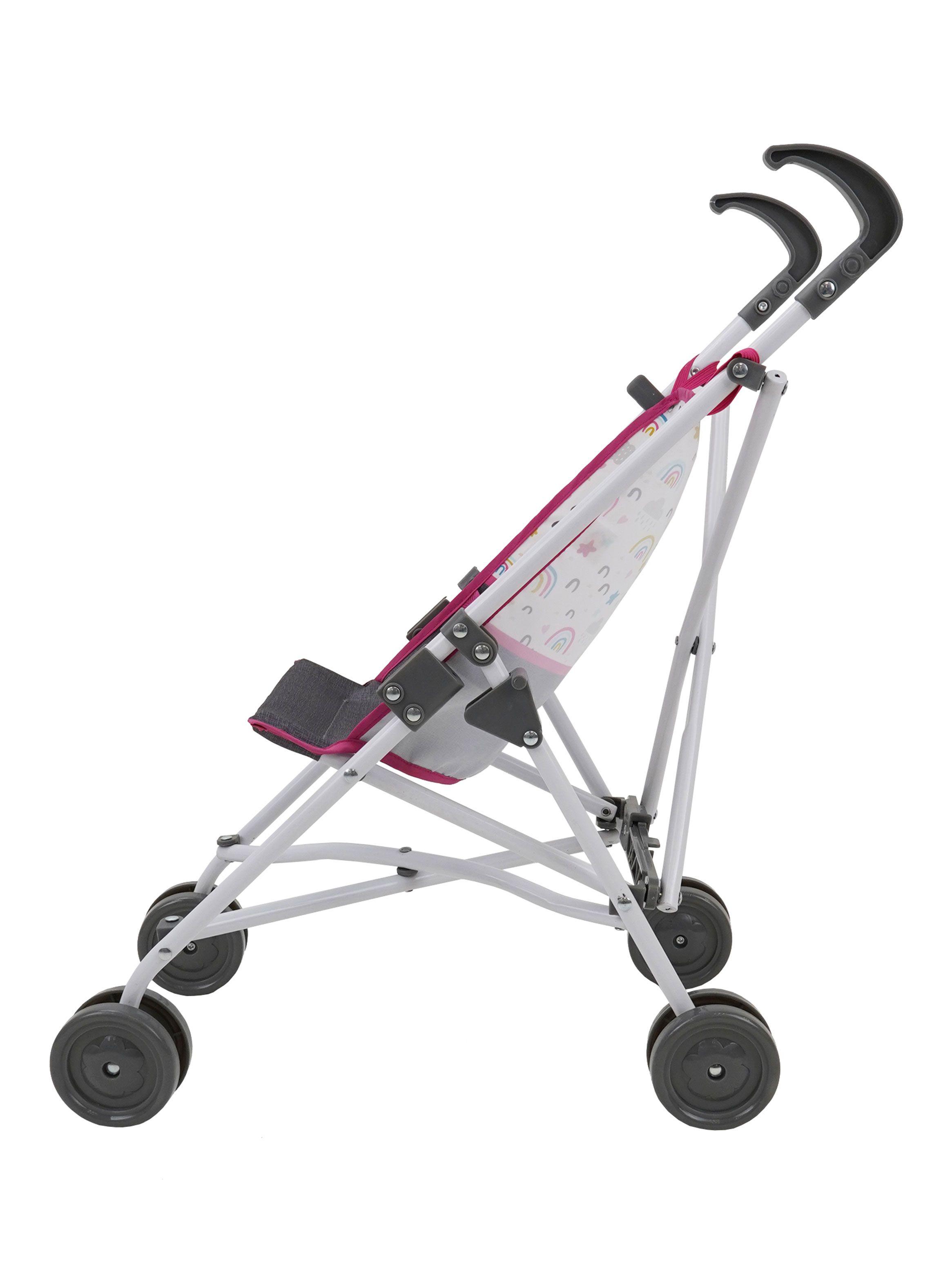 Coche Paraguas para Muñecas Rainbow Fun Gris/Blanco/Rosa-2